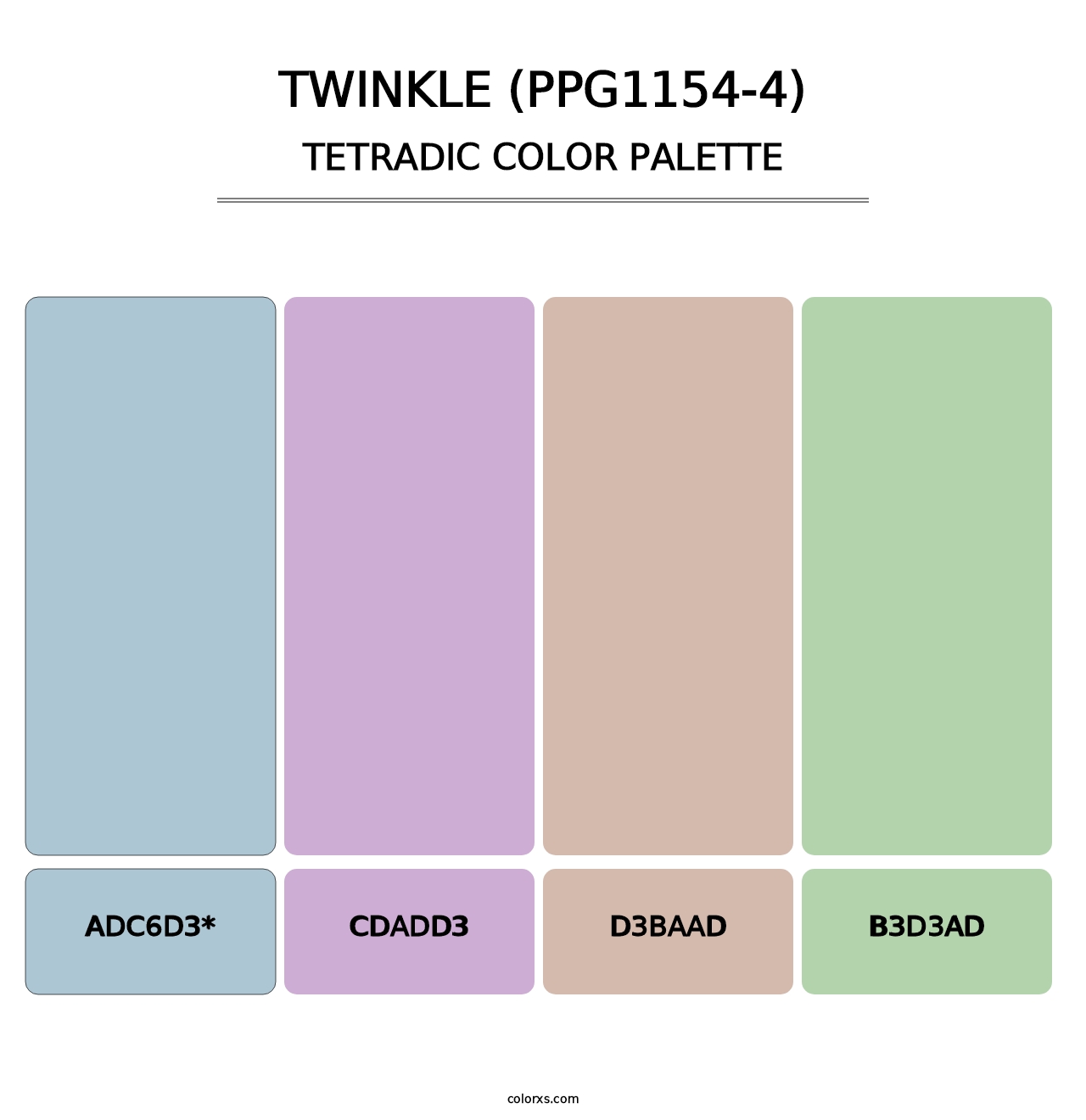 Twinkle (PPG1154-4) - Tetradic Color Palette