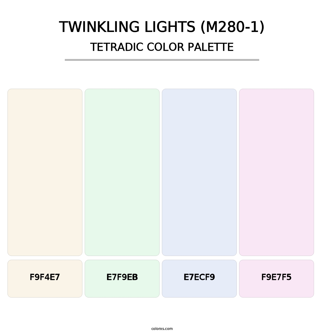 Twinkling Lights (M280-1) - Tetradic Color Palette