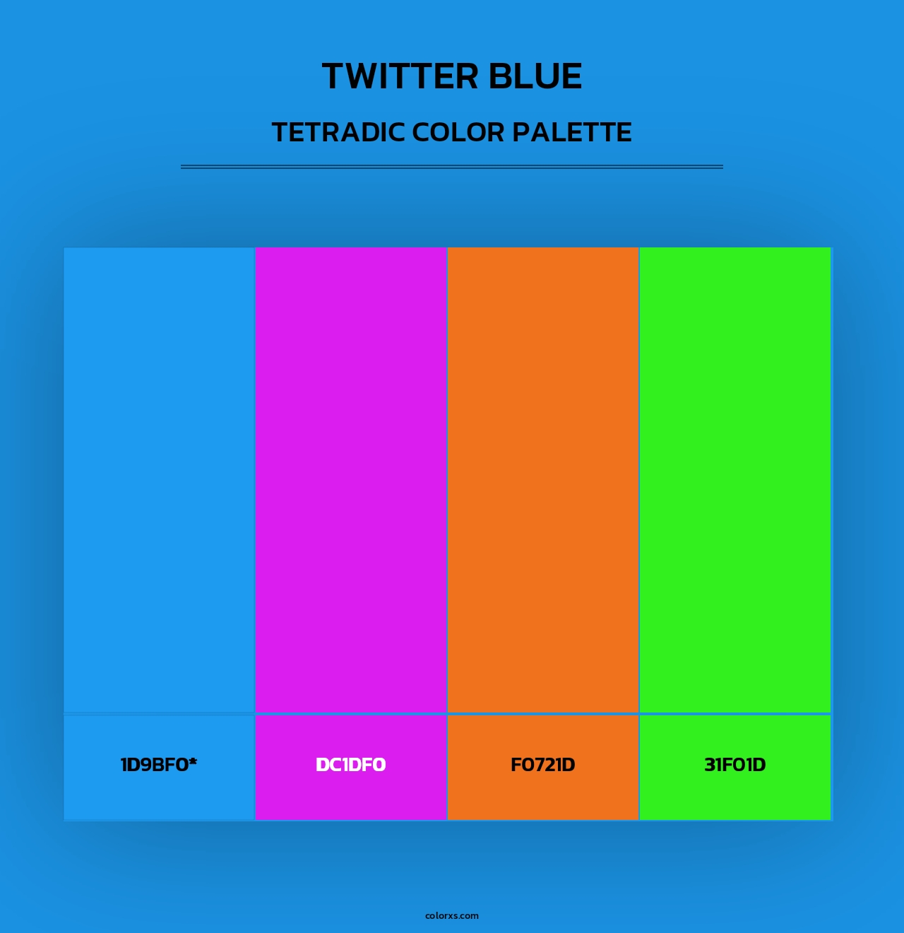 Twitter Blue - Tetradic Color Palette