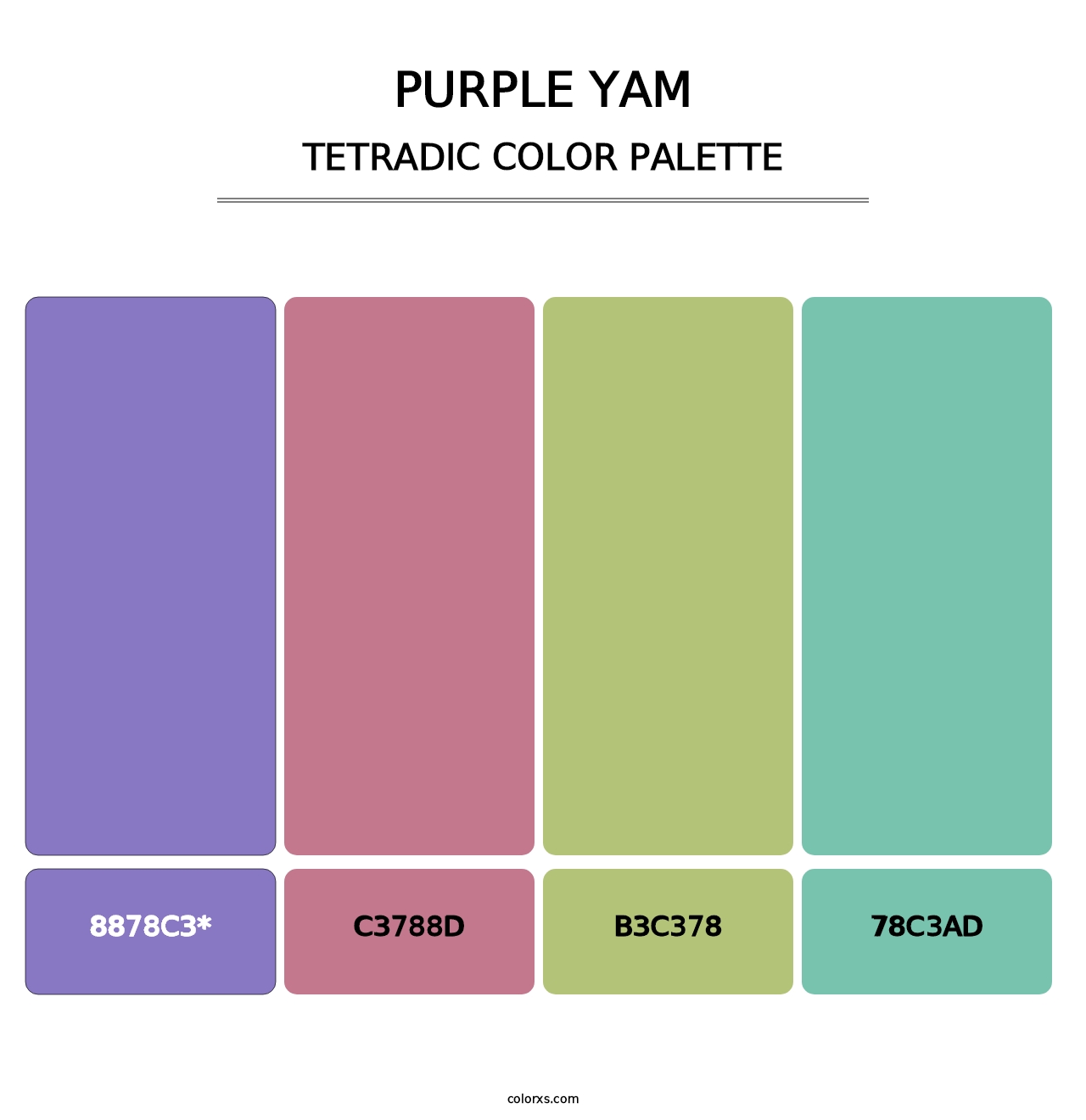 Purple Yam - Tetradic Color Palette