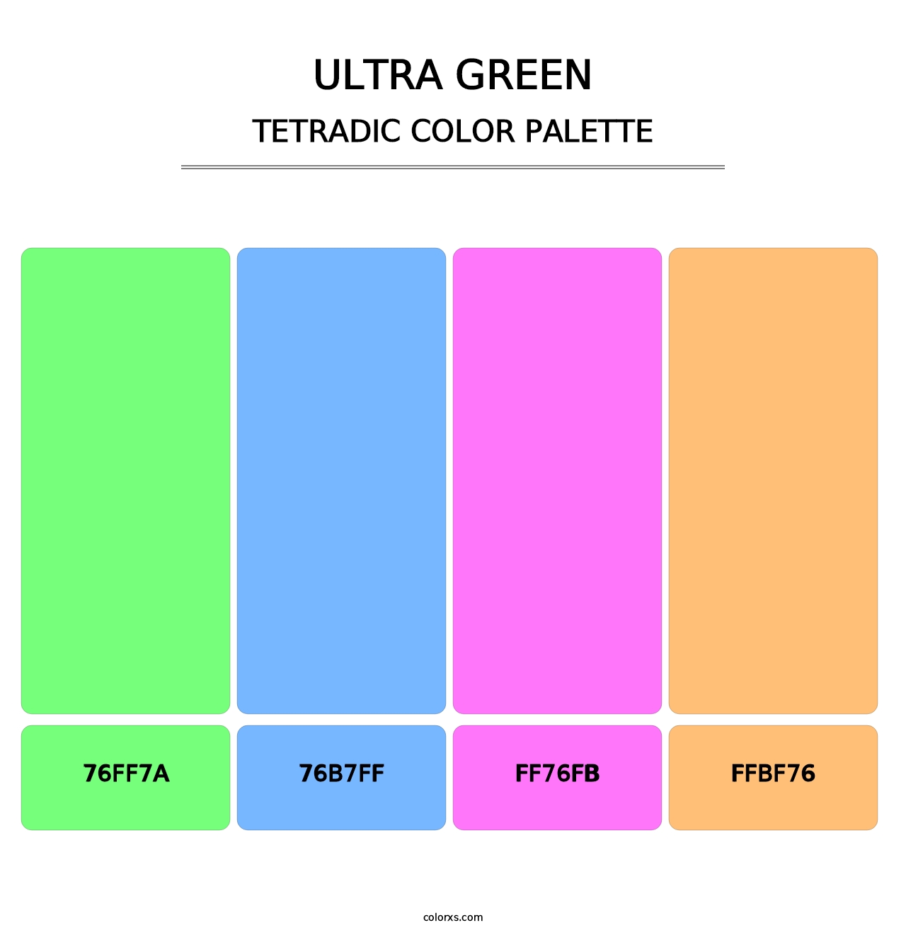 Ultra Green - Tetradic Color Palette