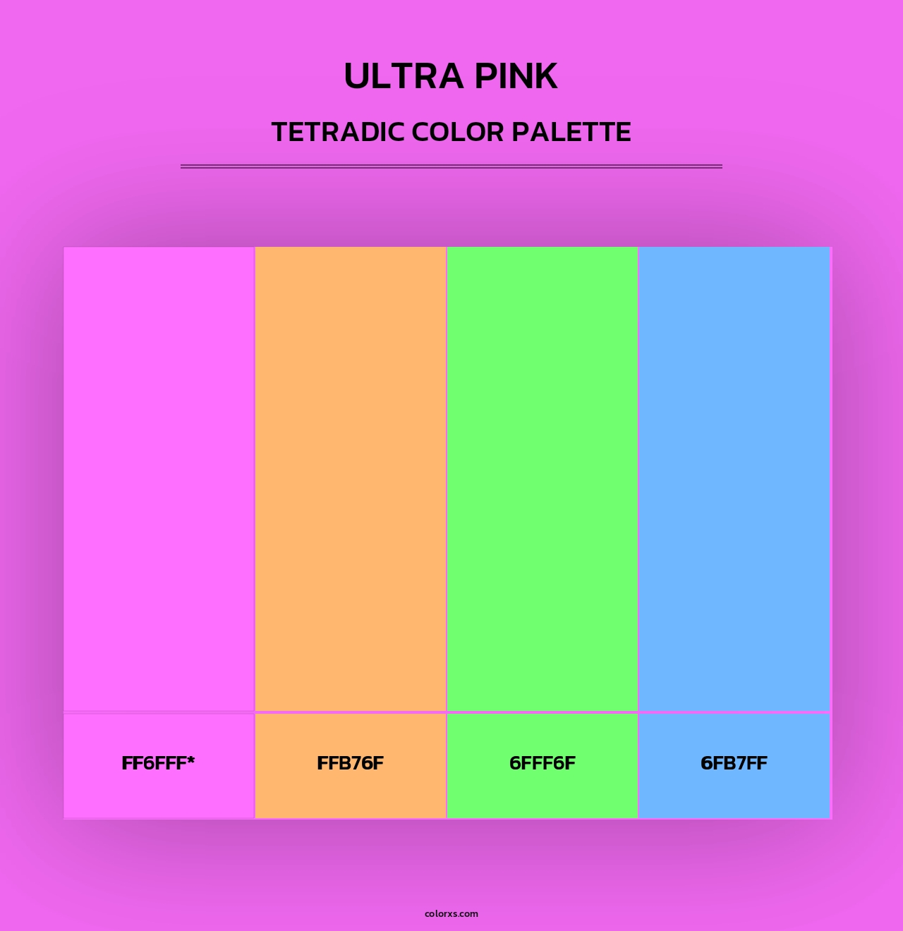 Ultra Pink - Tetradic Color Palette
