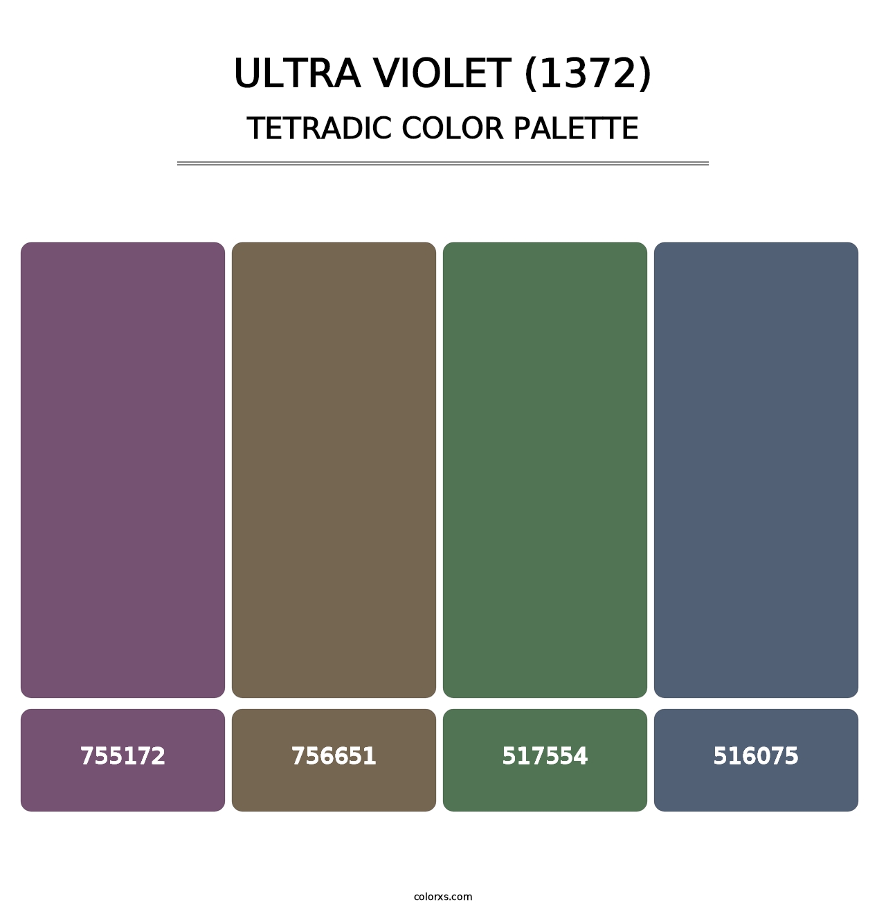 Ultra Violet (1372) - Tetradic Color Palette