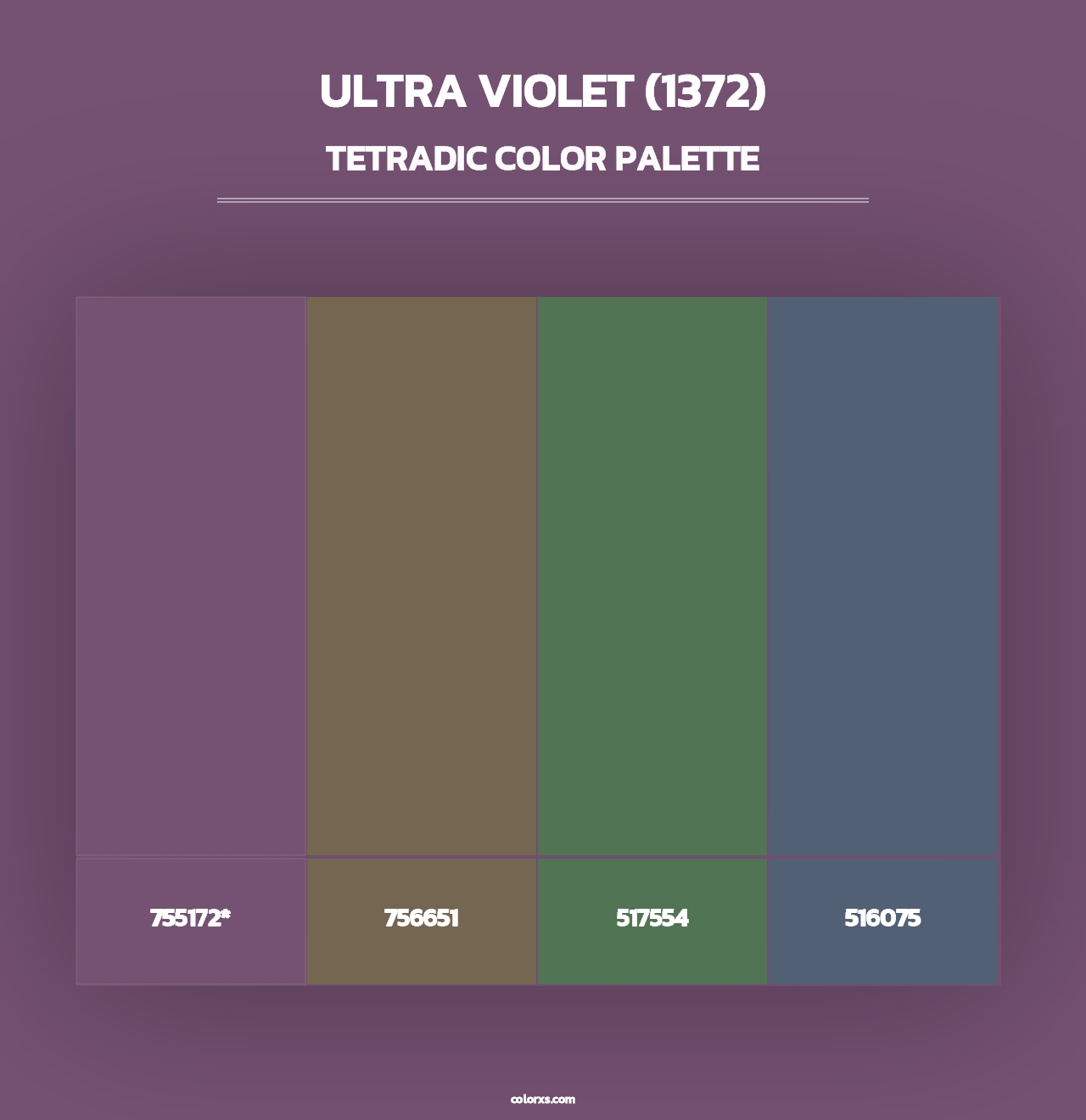 Ultra Violet (1372) - Tetradic Color Palette