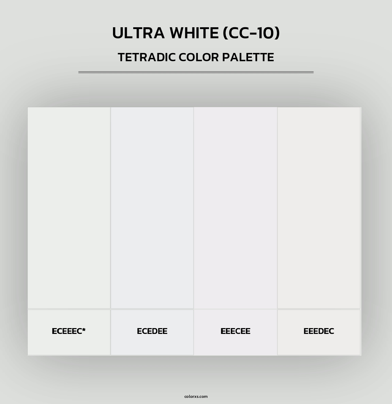Ultra White (CC-10) - Tetradic Color Palette