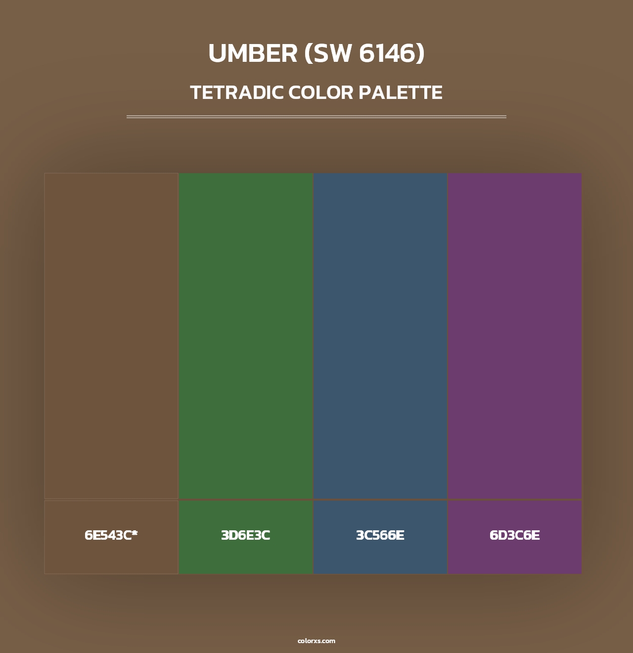 Umber (SW 6146) - Tetradic Color Palette