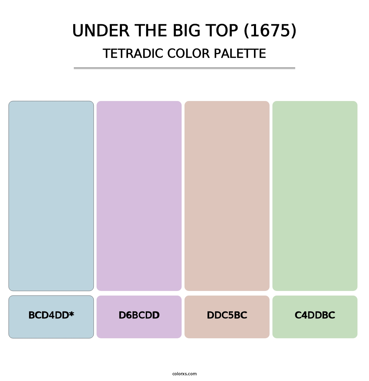 Under the Big Top (1675) - Tetradic Color Palette