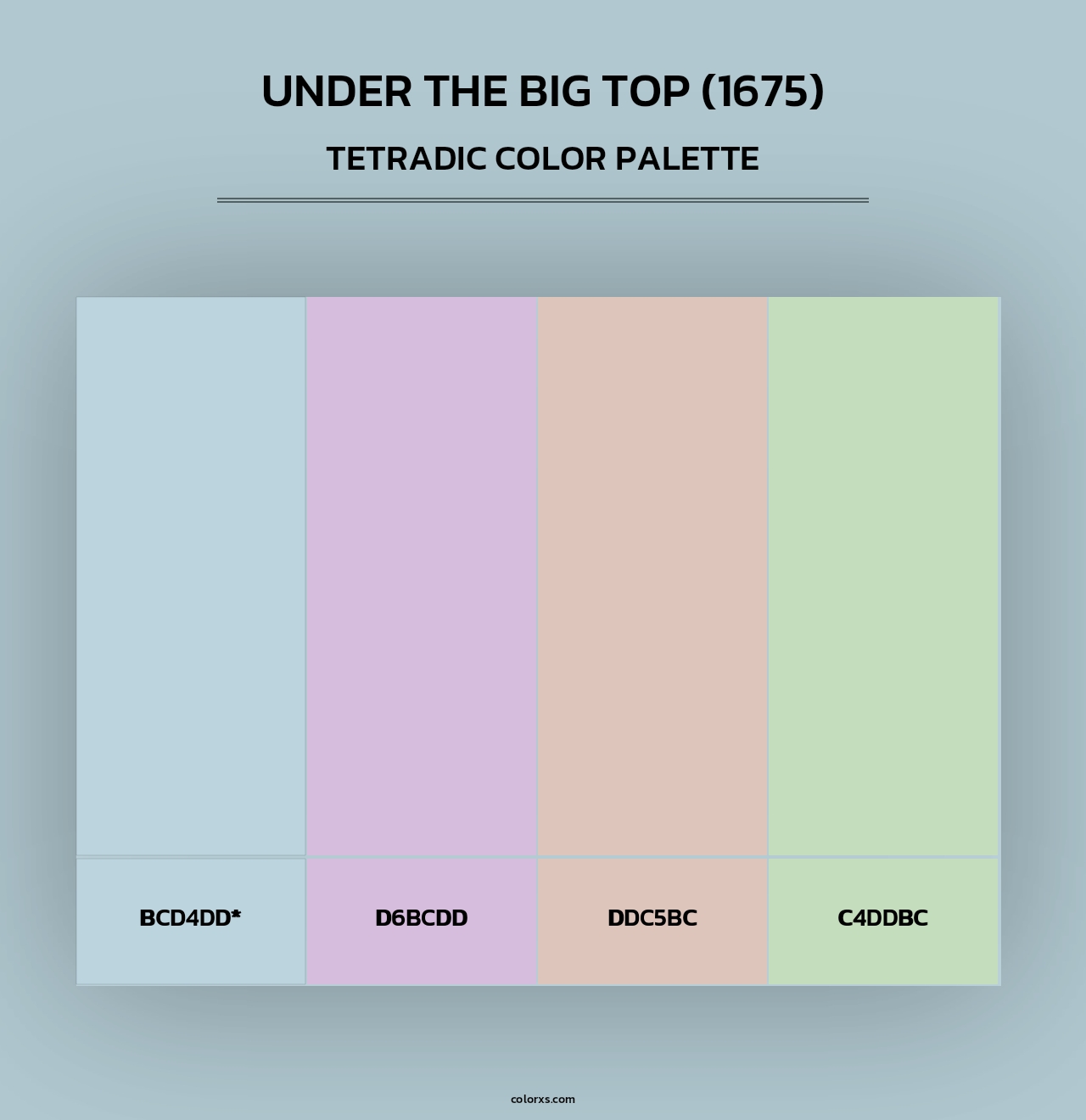 Under the Big Top (1675) - Tetradic Color Palette
