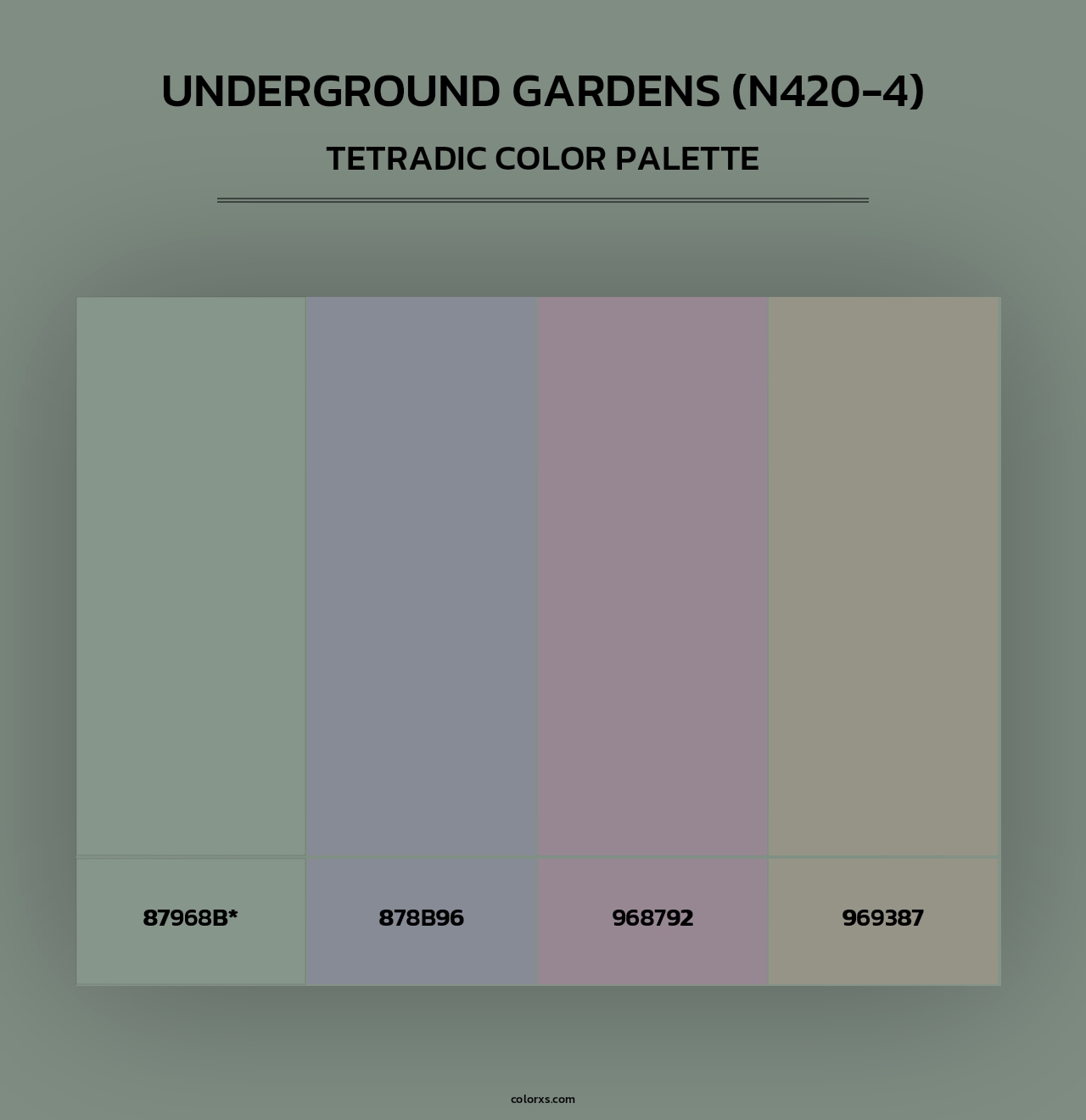 Underground Gardens (N420-4) - Tetradic Color Palette