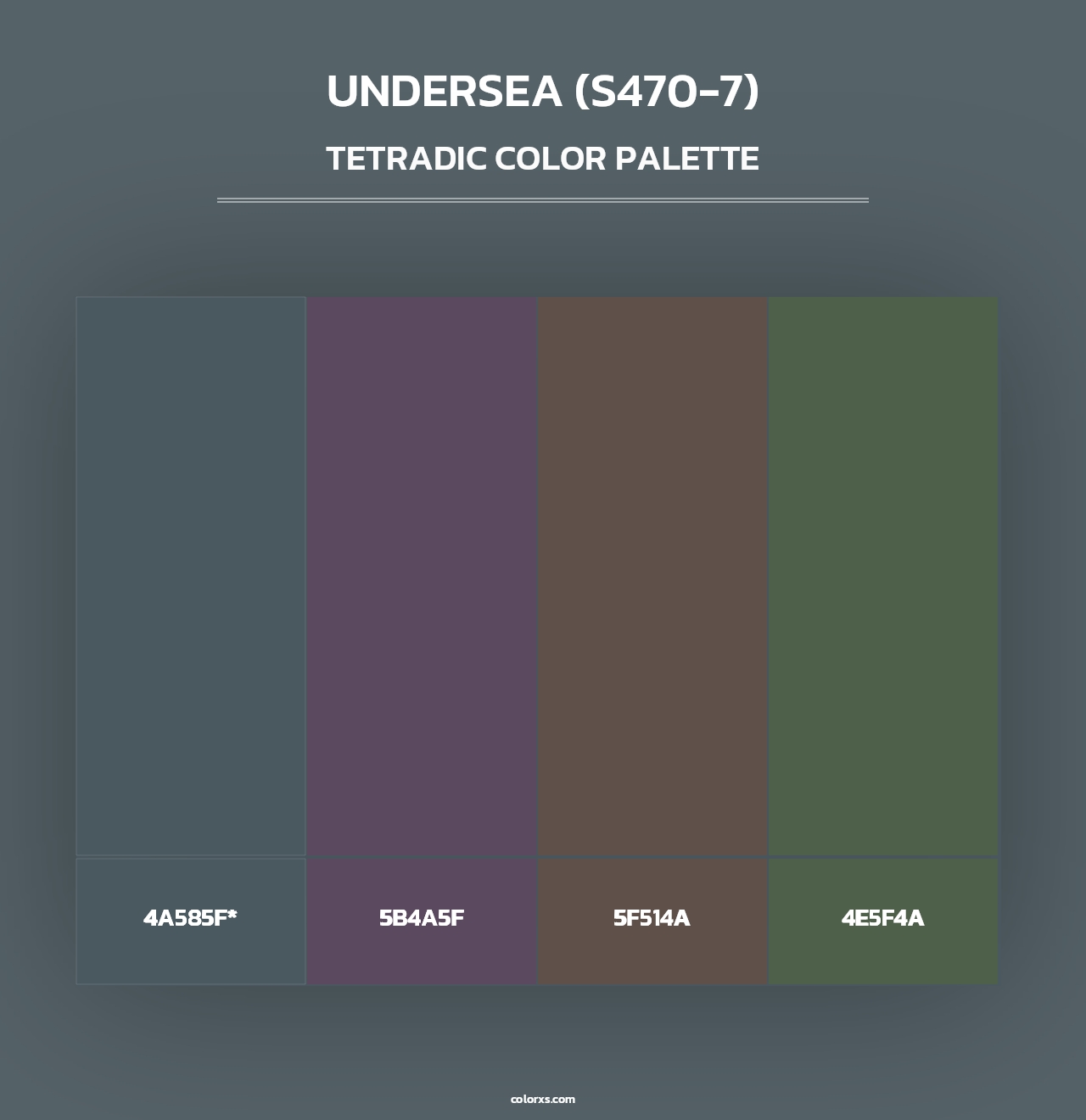 Undersea (S470-7) - Tetradic Color Palette