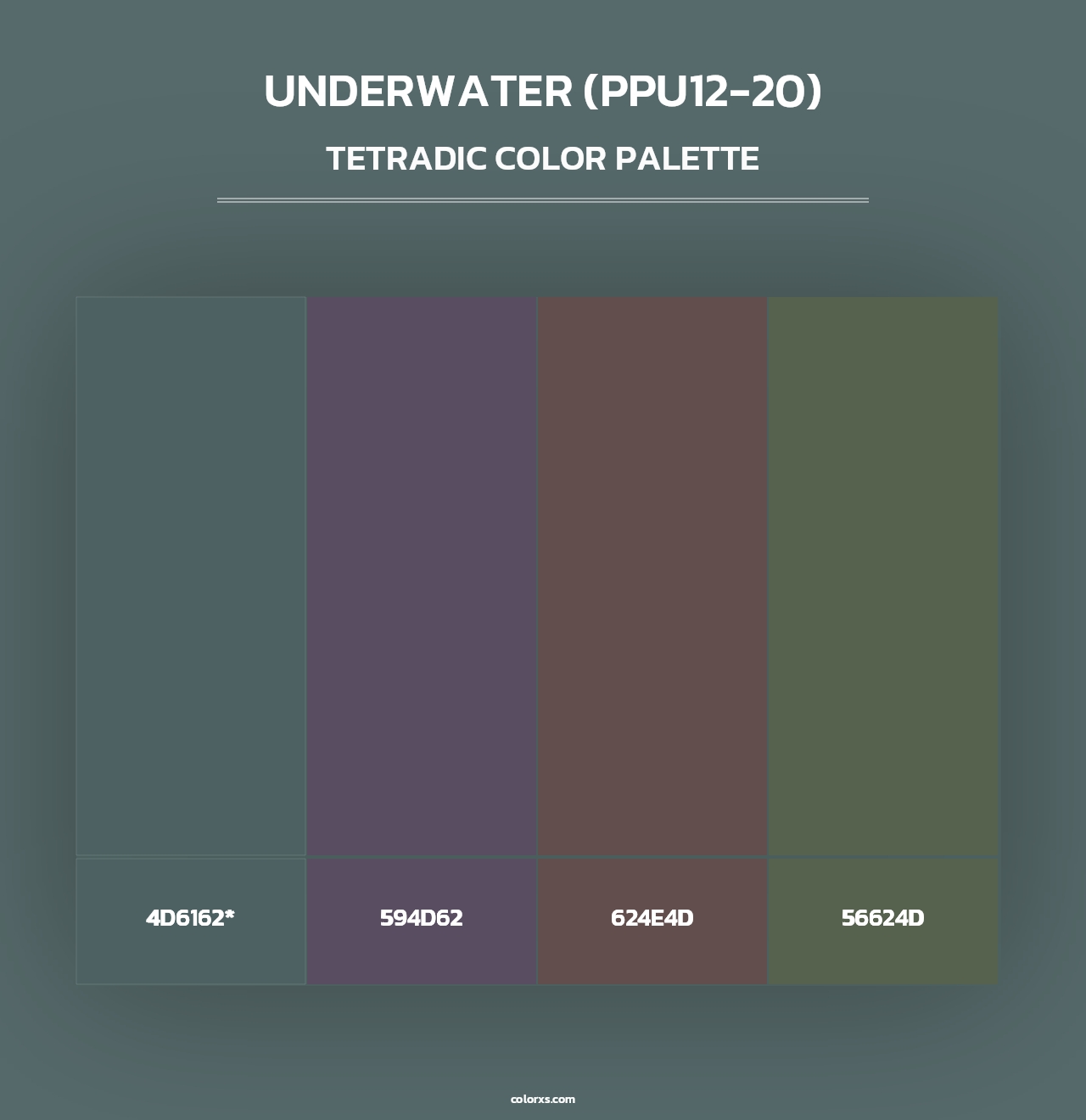 Underwater (PPU12-20) - Tetradic Color Palette