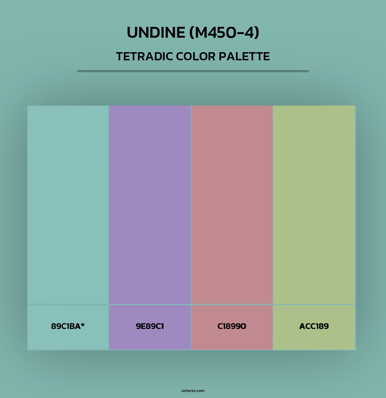 Undine (M450-4) - Tetradic Color Palette