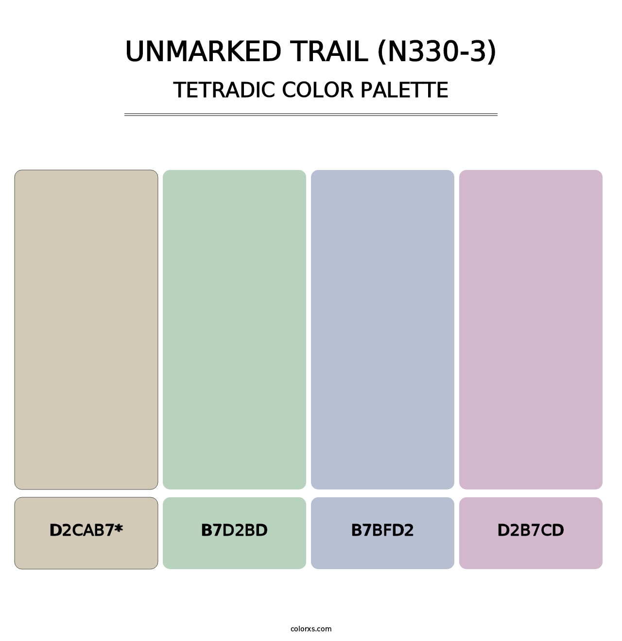 Unmarked Trail (N330-3) - Tetradic Color Palette