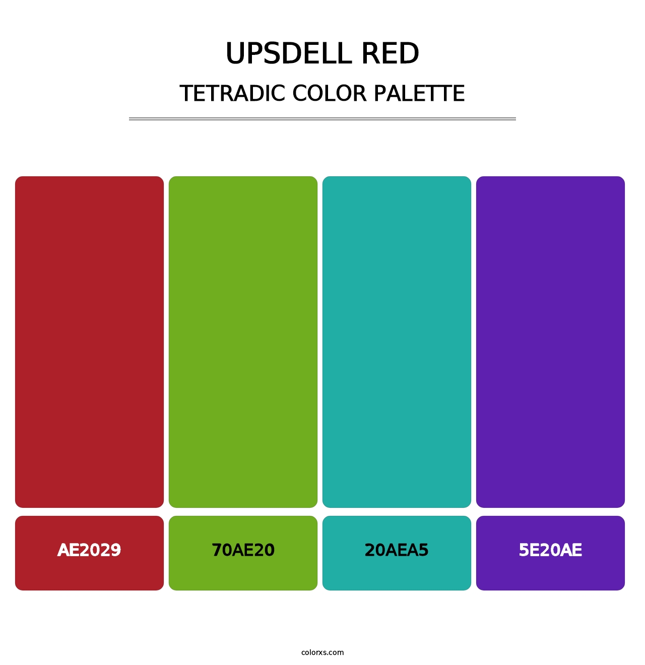 Upsdell Red - Tetradic Color Palette