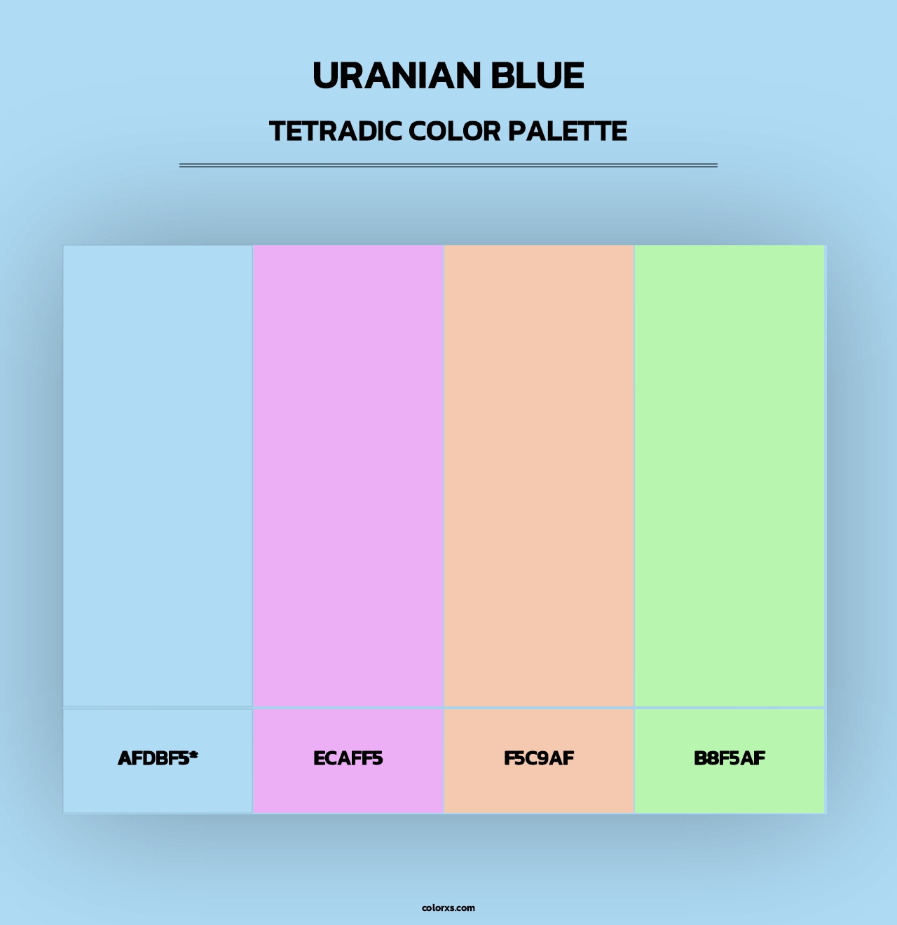 Uranian Blue - Tetradic Color Palette