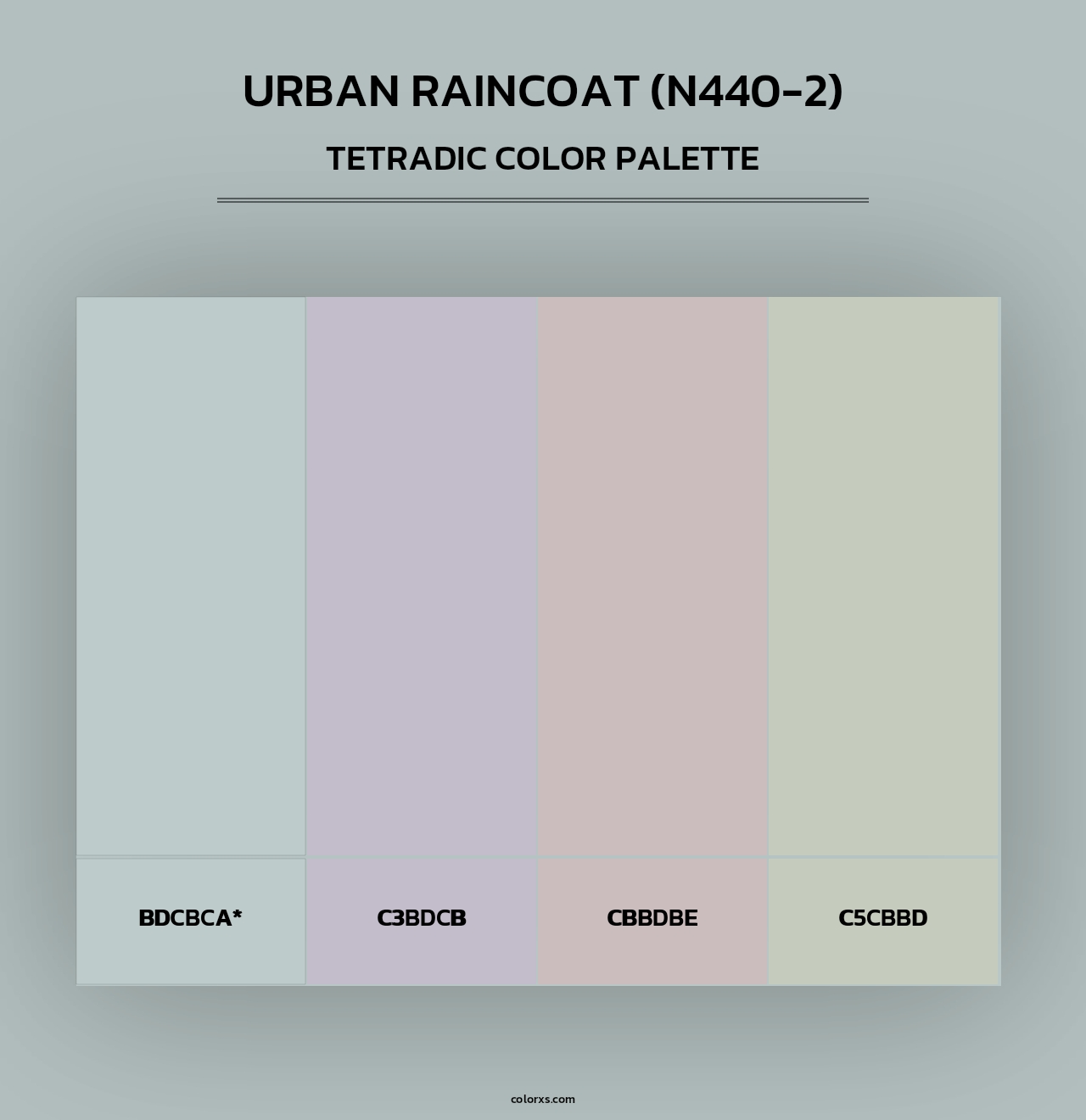 Urban Raincoat (N440-2) - Tetradic Color Palette