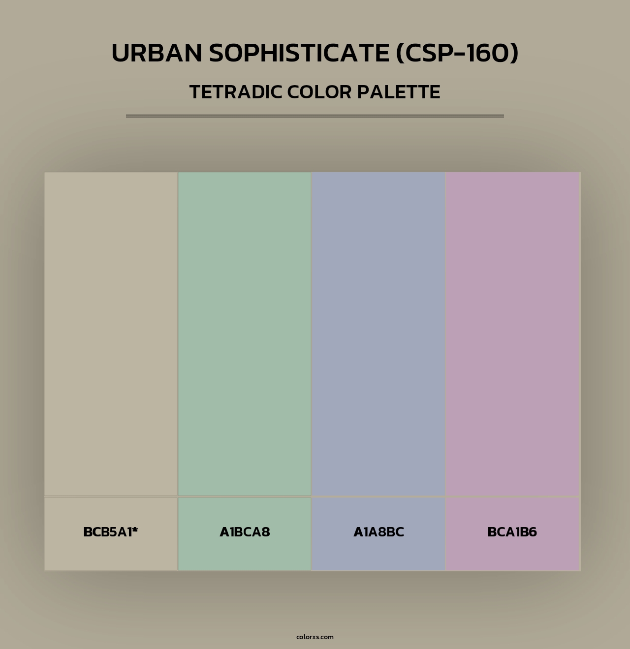 Urban Sophisticate (CSP-160) - Tetradic Color Palette