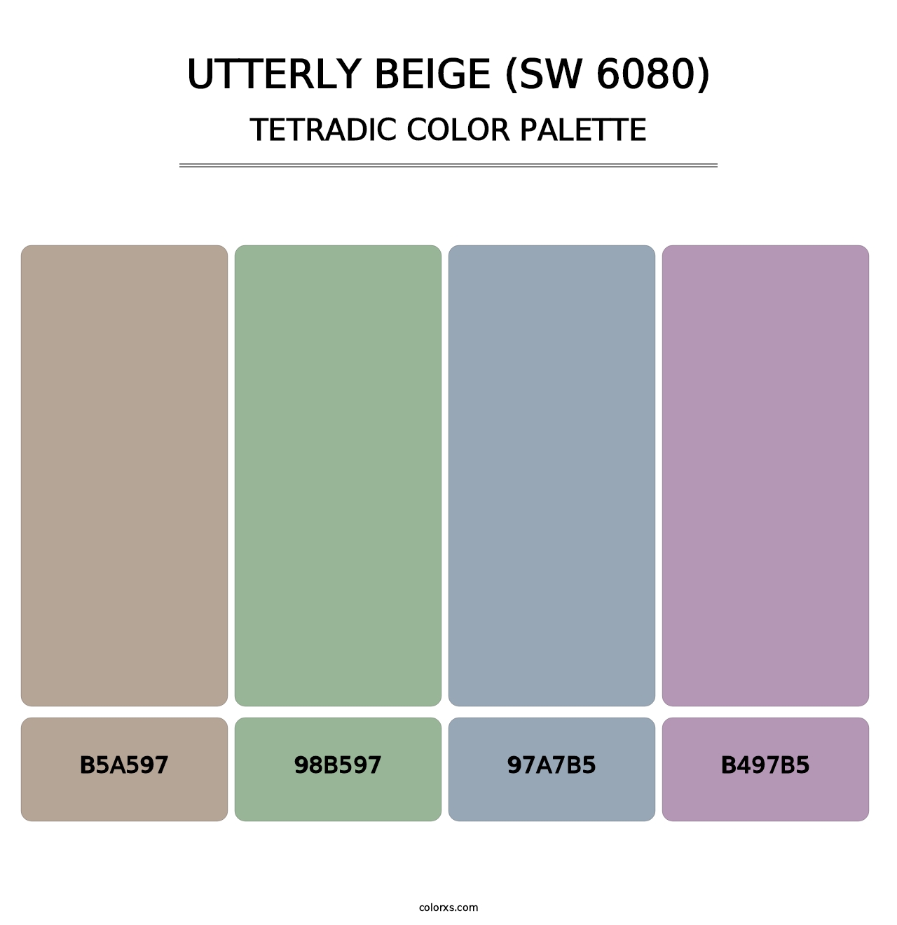 Utterly Beige (SW 6080) - Tetradic Color Palette