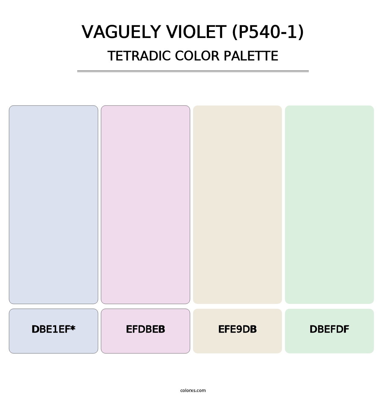 Vaguely Violet (P540-1) - Tetradic Color Palette