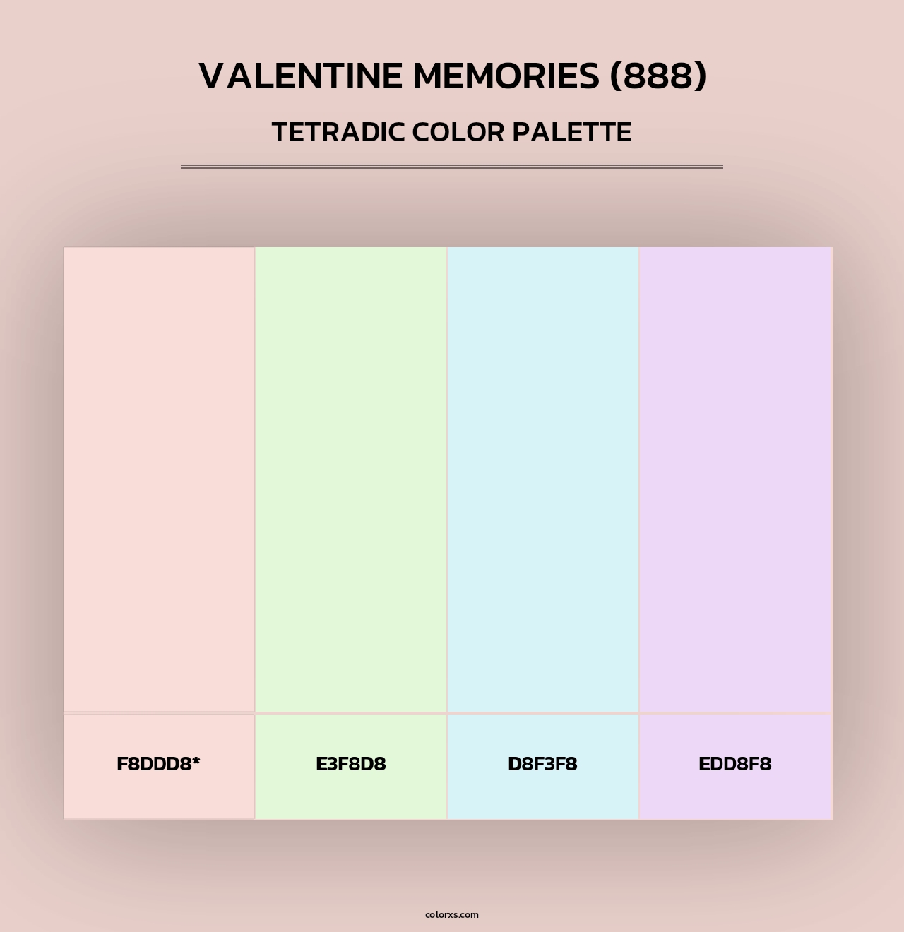 Valentine Memories (888) - Tetradic Color Palette