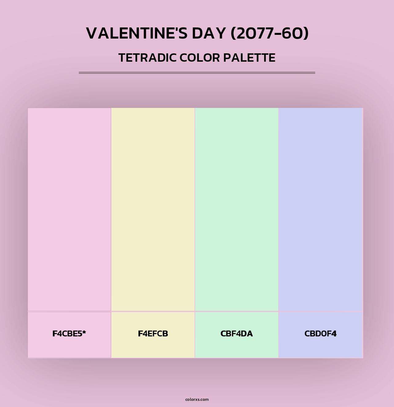Valentine's Day (2077-60) - Tetradic Color Palette
