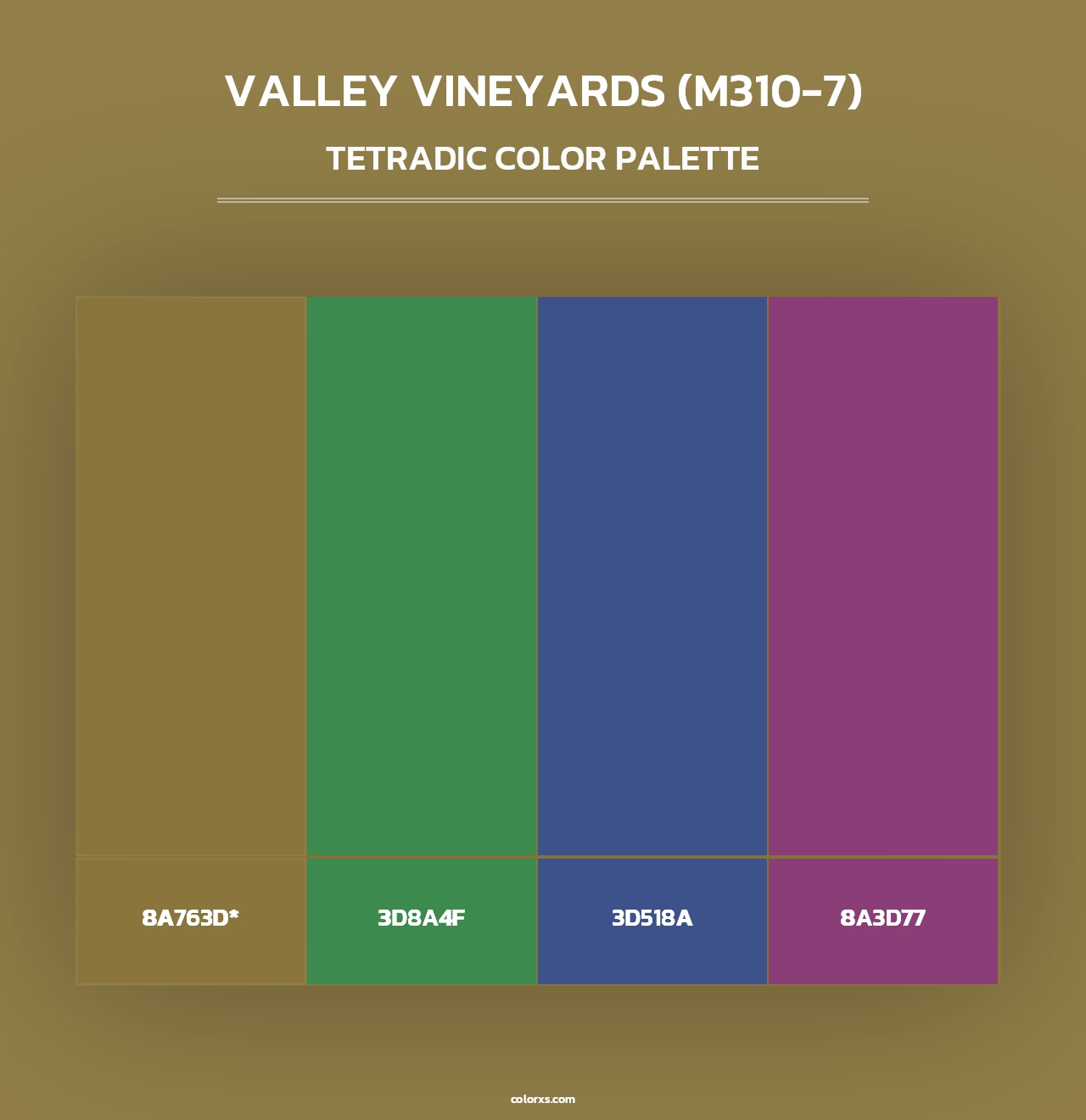Valley Vineyards (M310-7) - Tetradic Color Palette