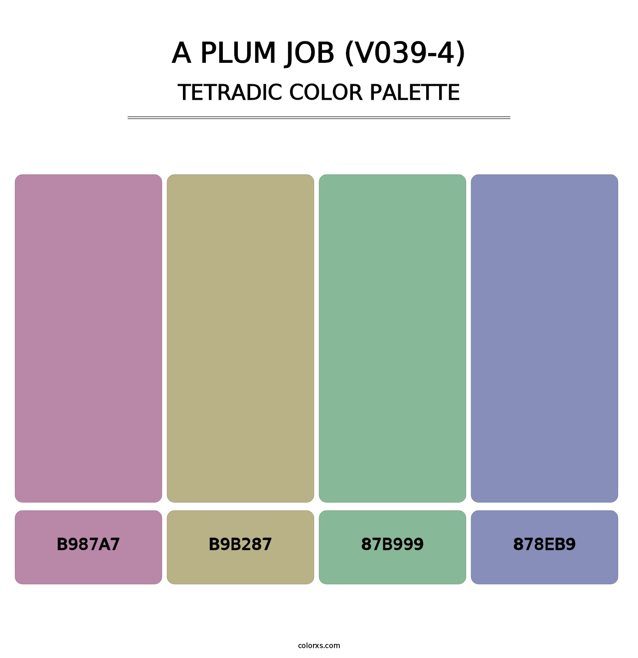 A Plum Job (V039-4) - Tetradic Color Palette
