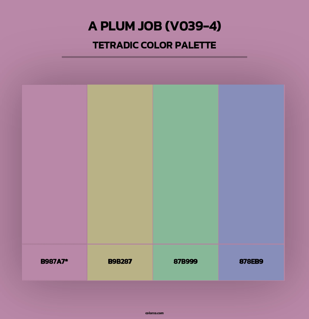 A Plum Job (V039-4) - Tetradic Color Palette