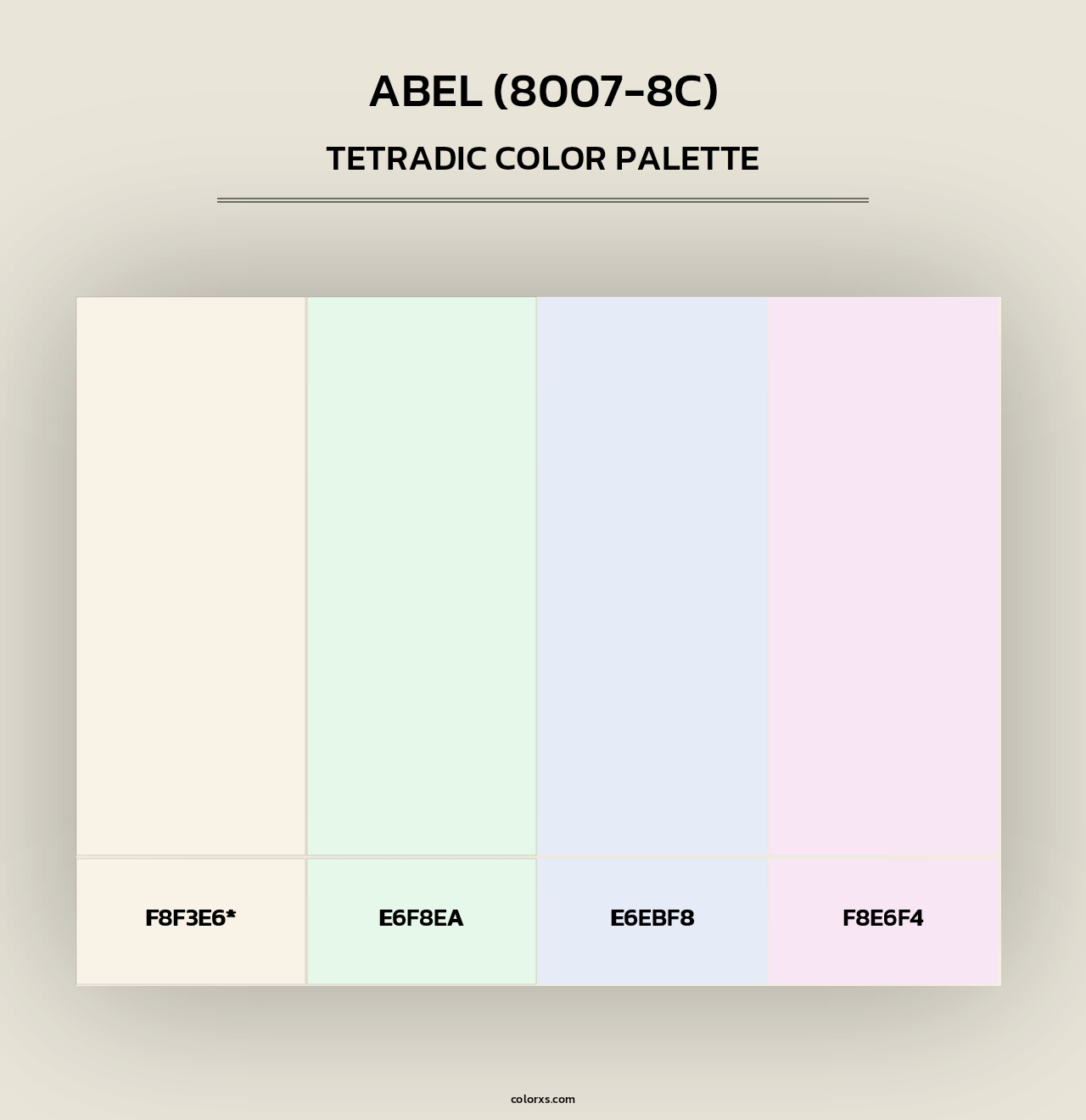 Abel (8007-8C) - Tetradic Color Palette