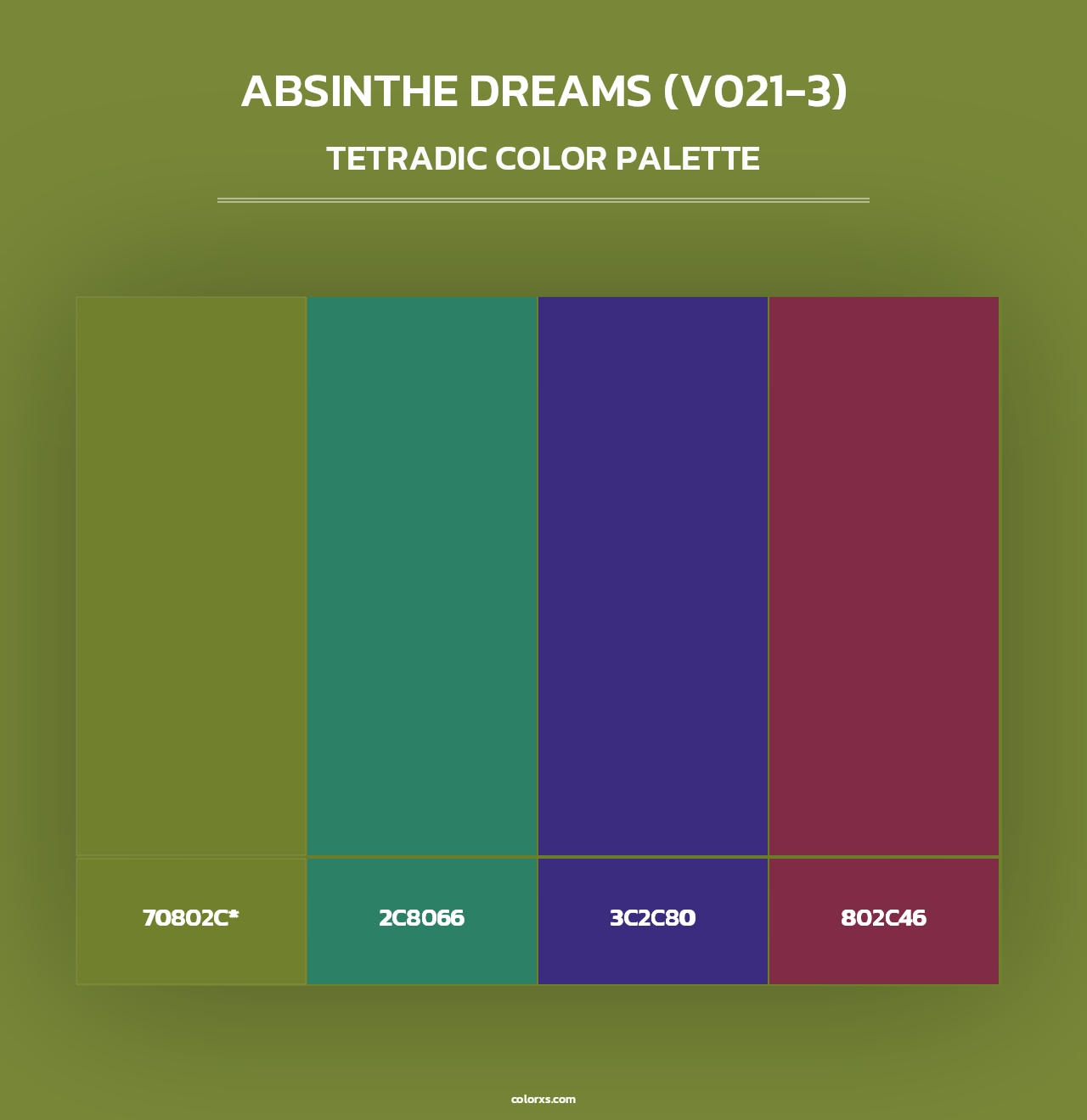Absinthe Dreams (V021-3) - Tetradic Color Palette
