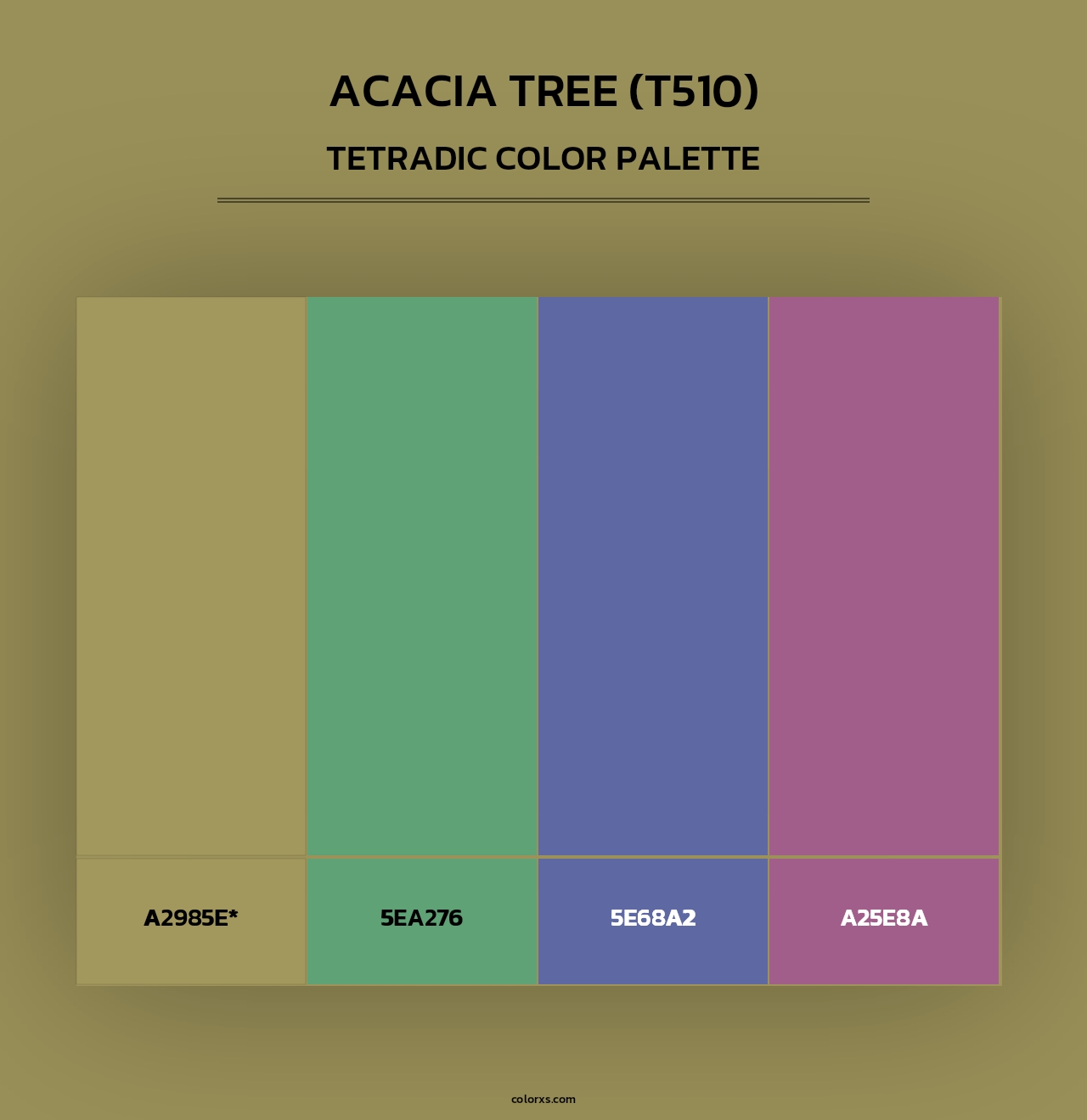 Acacia Tree (T510) - Tetradic Color Palette
