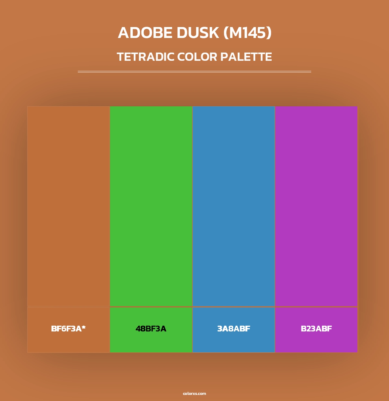 Adobe Dusk (M145) - Tetradic Color Palette