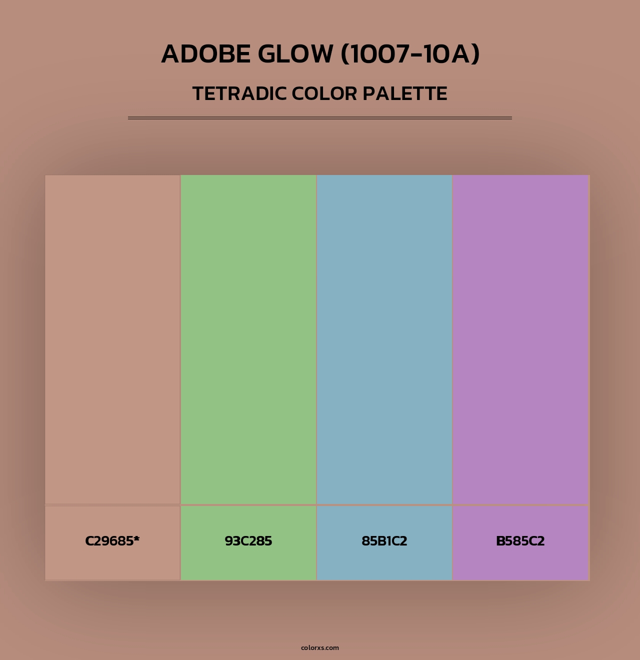 Adobe Glow (1007-10A) - Tetradic Color Palette