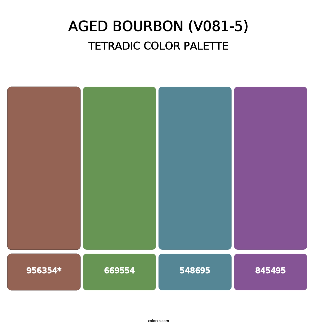 Aged Bourbon (V081-5) - Tetradic Color Palette