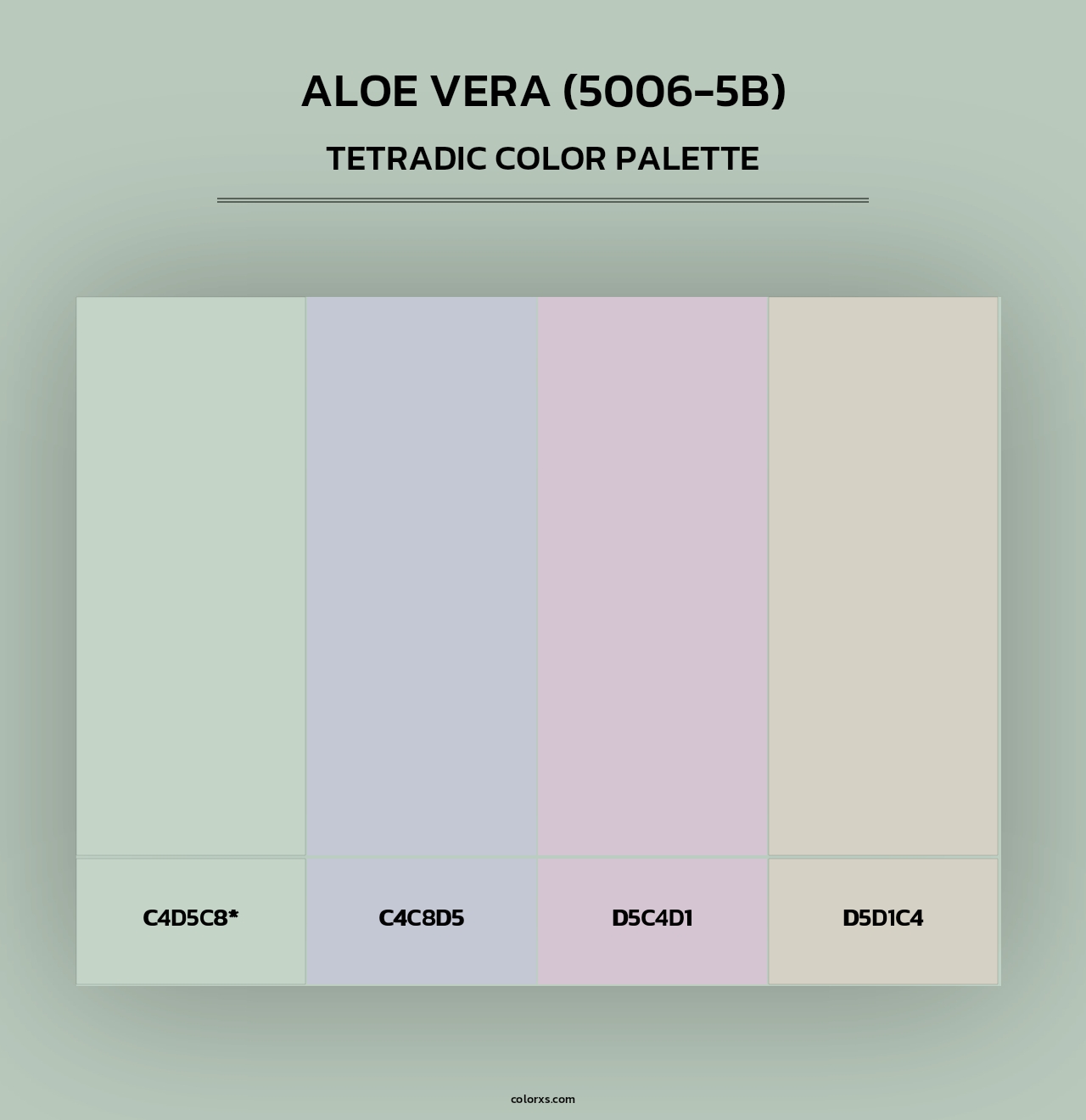 Aloe Vera (5006-5B) - Tetradic Color Palette