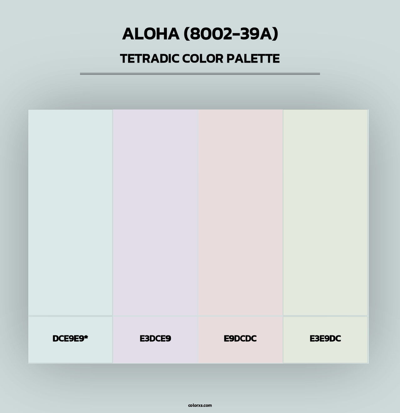 Aloha (8002-39A) - Tetradic Color Palette