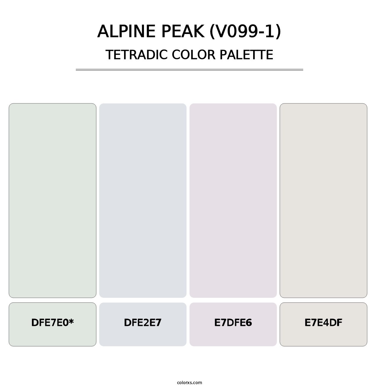 Alpine Peak (V099-1) - Tetradic Color Palette