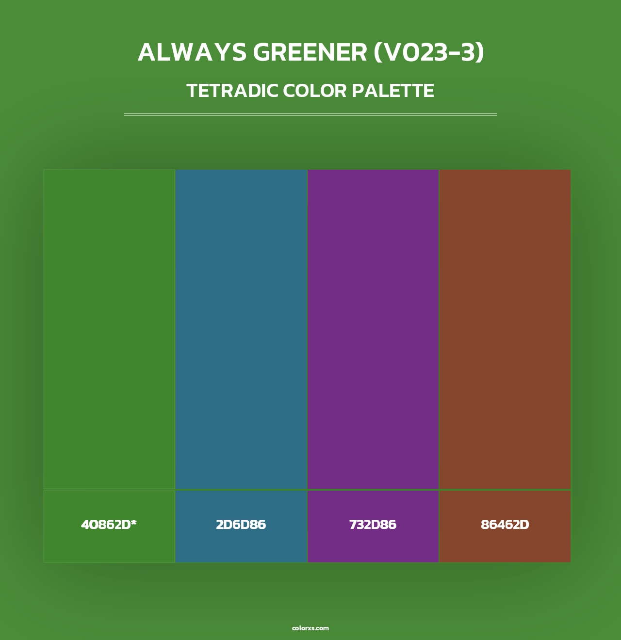 Always Greener (V023-3) - Tetradic Color Palette