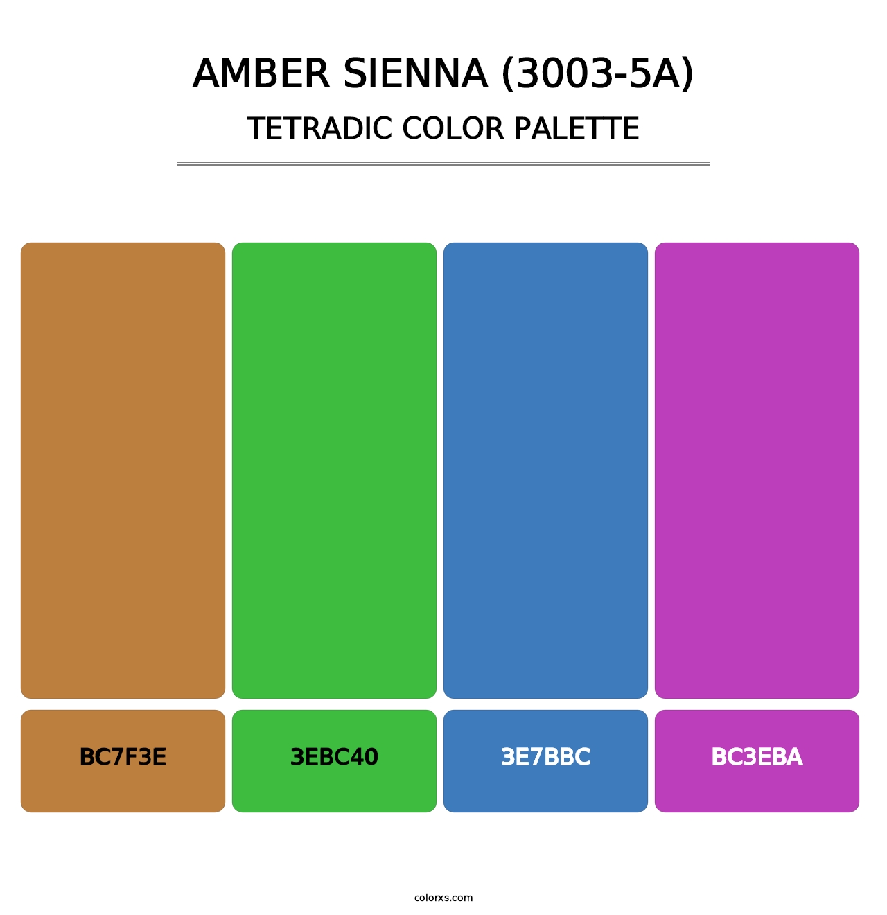 Amber Sienna (3003-5A) - Tetradic Color Palette