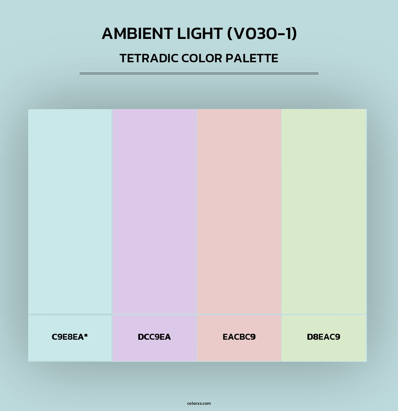 Ambient Light (V030-1) - Tetradic Color Palette