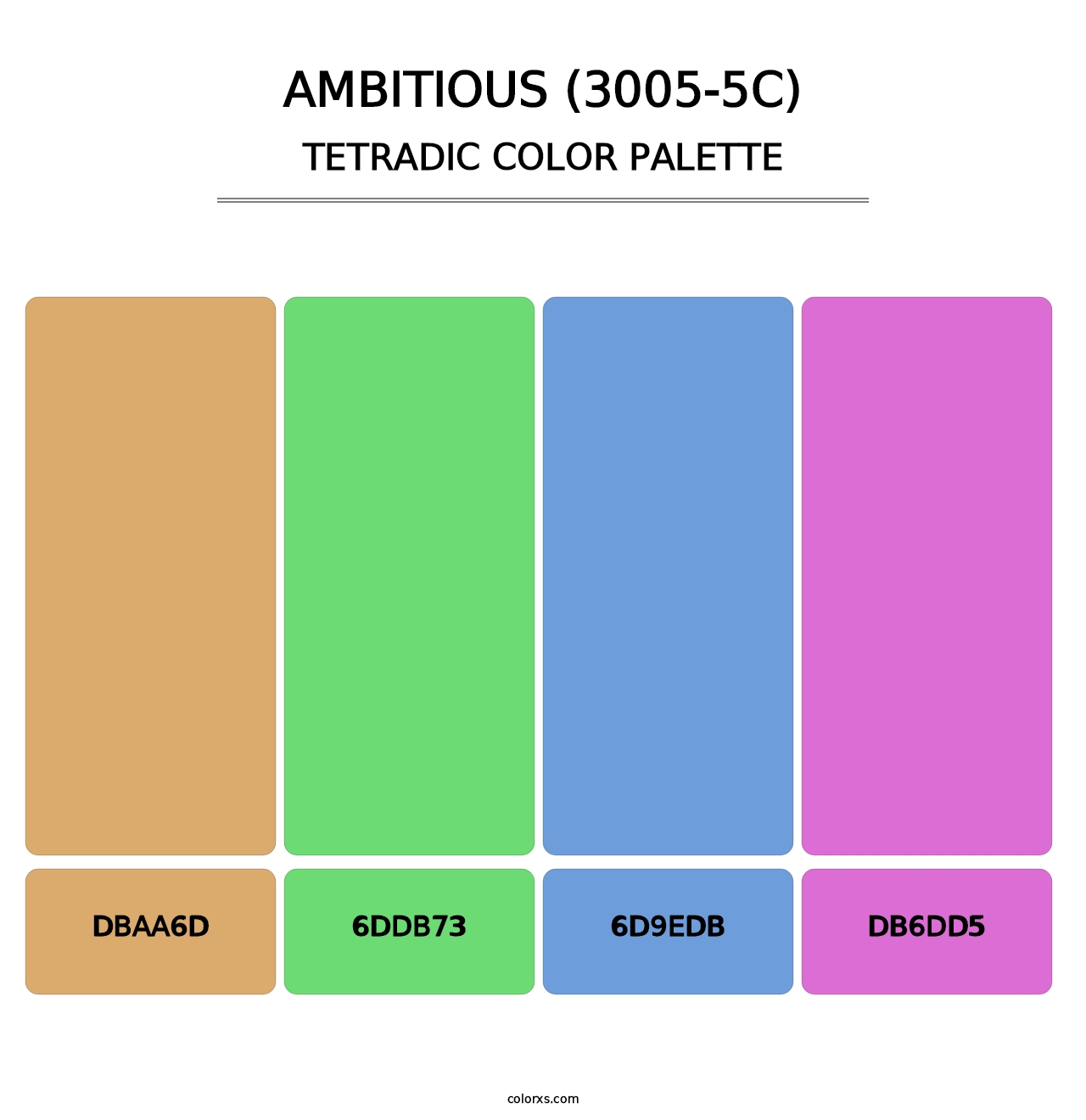 Ambitious (3005-5C) - Tetradic Color Palette