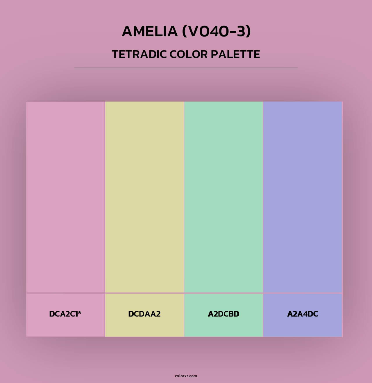 Amelia (V040-3) - Tetradic Color Palette