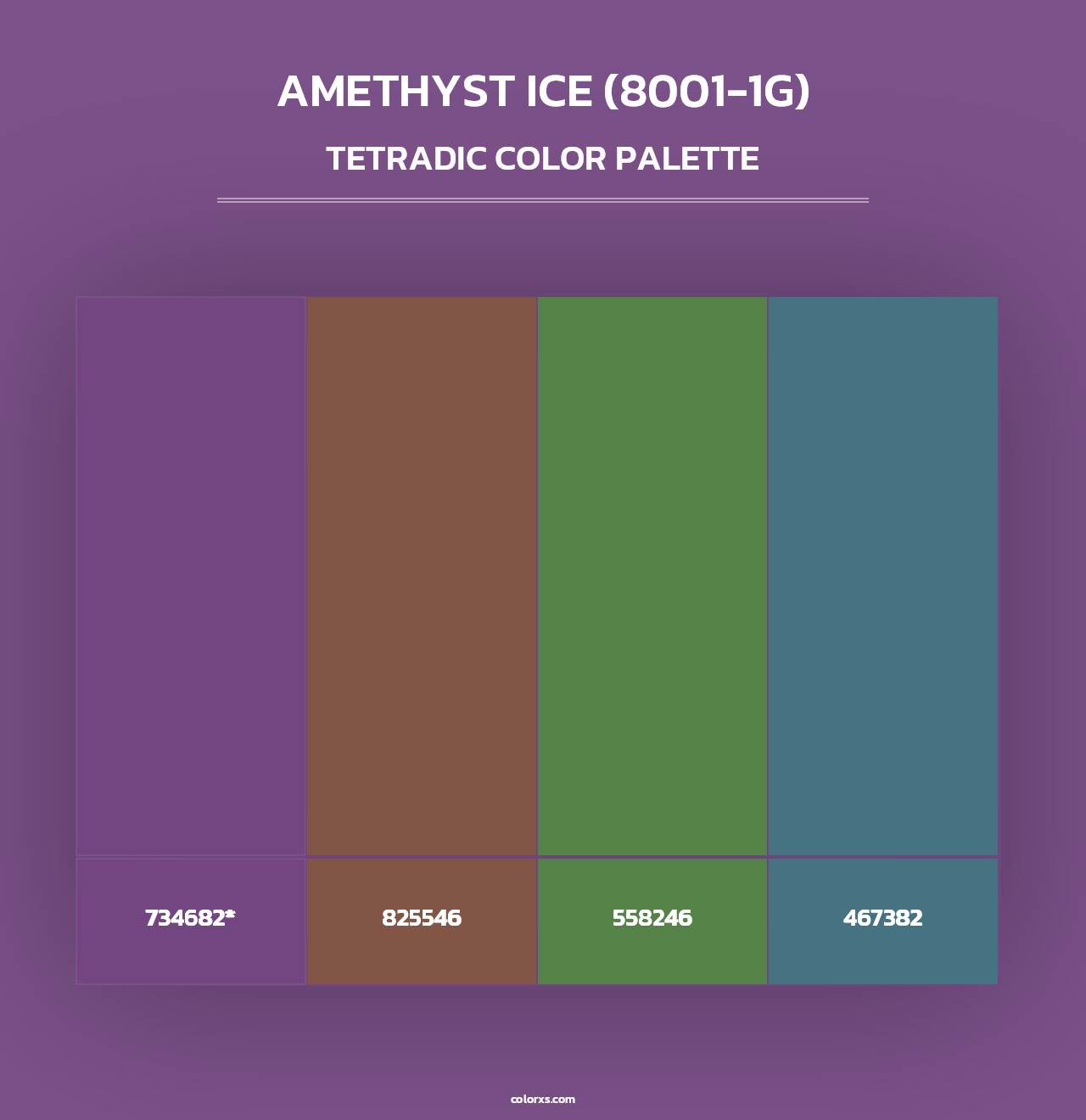 Amethyst Ice (8001-1G) - Tetradic Color Palette