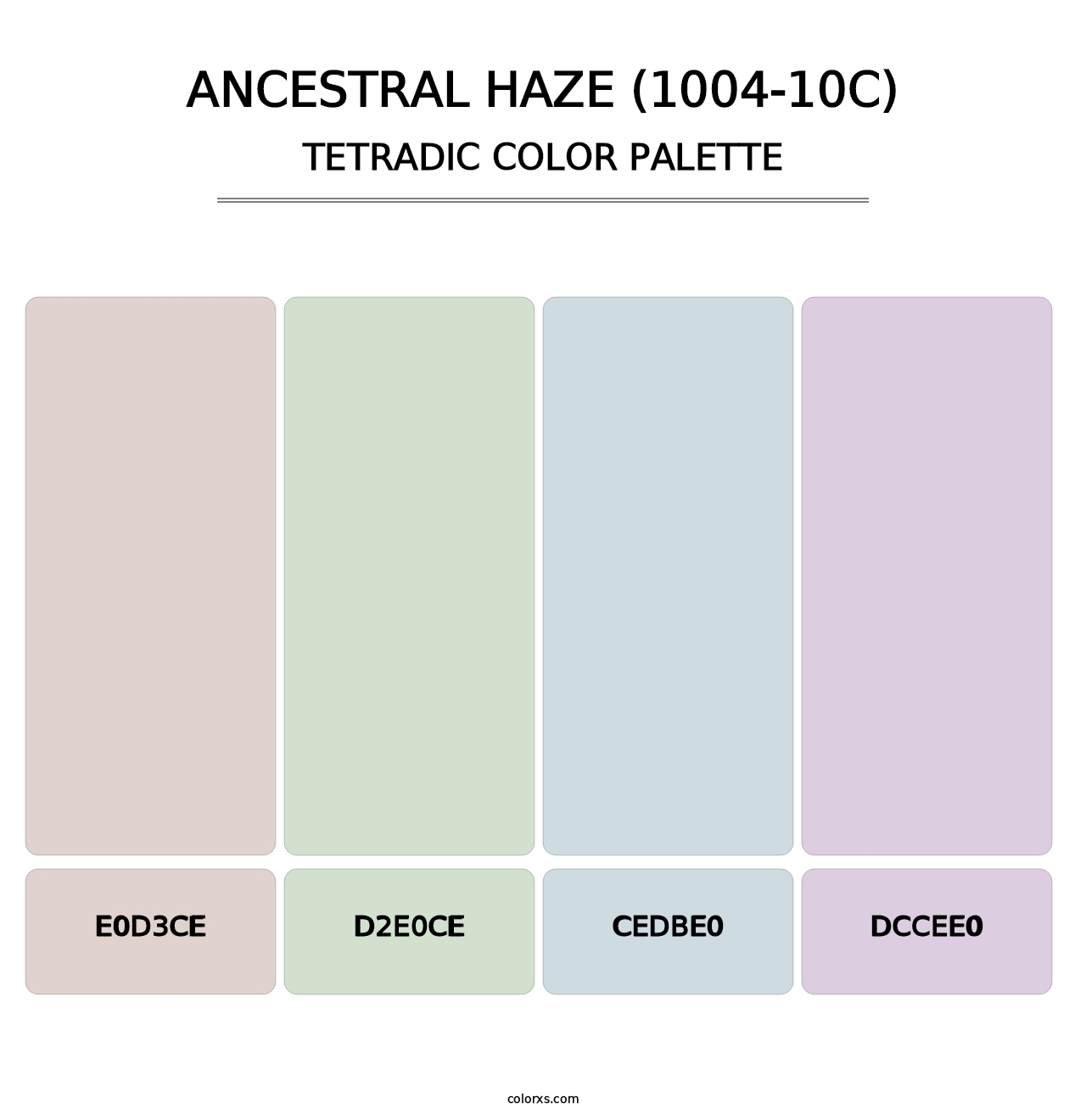 Ancestral Haze (1004-10C) - Tetradic Color Palette