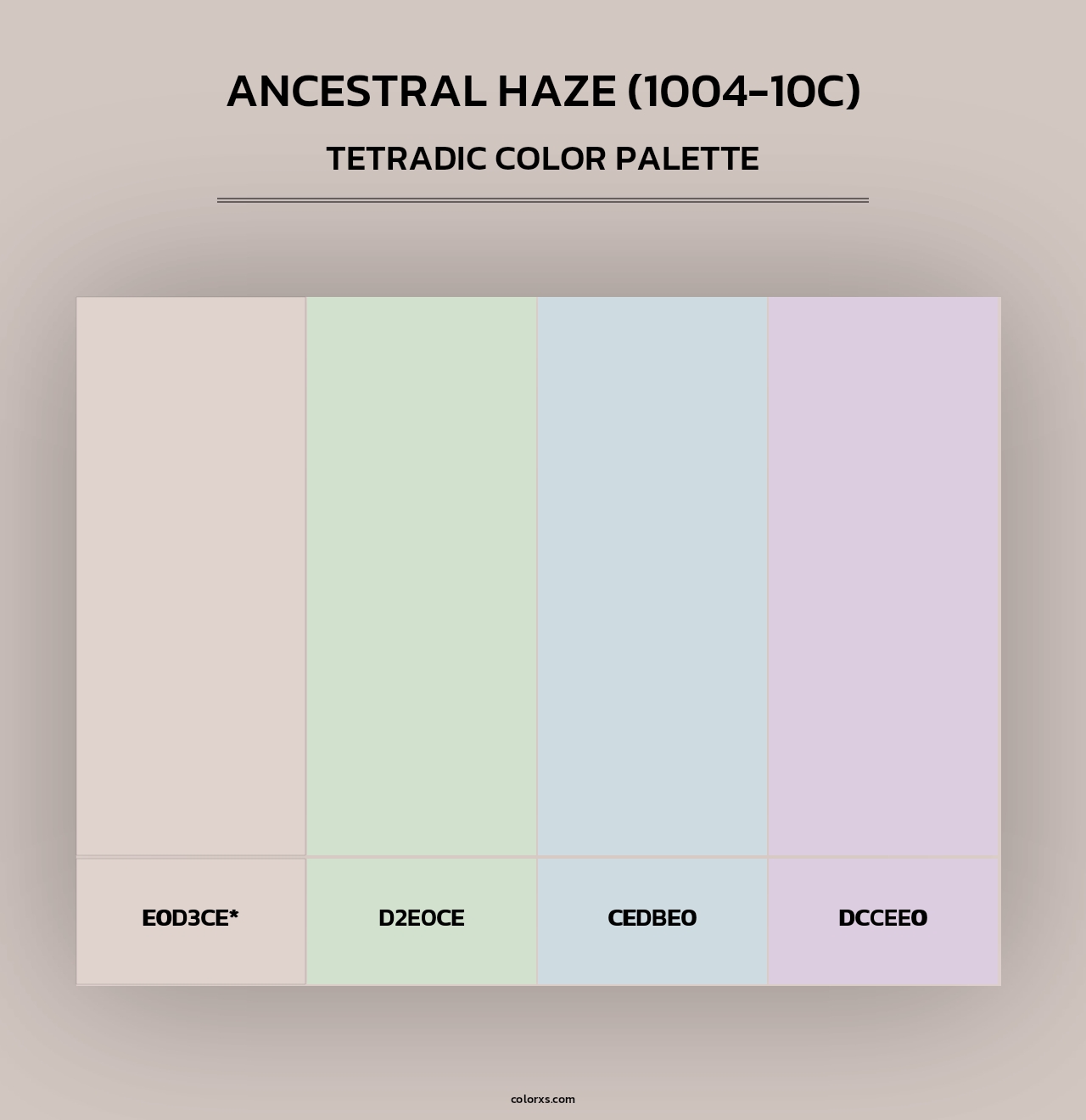 Ancestral Haze (1004-10C) - Tetradic Color Palette