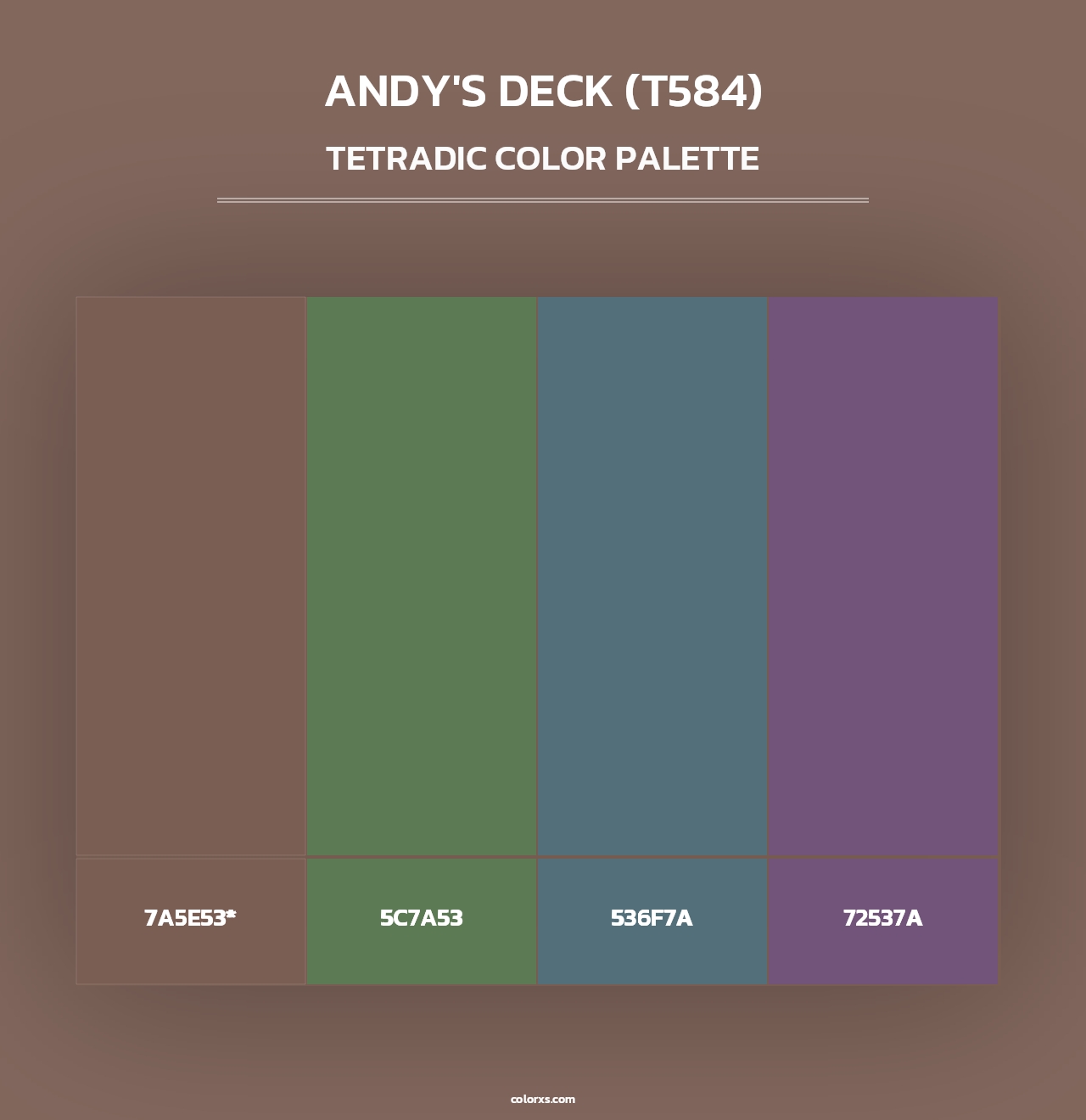 Andy's Deck (T584) - Tetradic Color Palette
