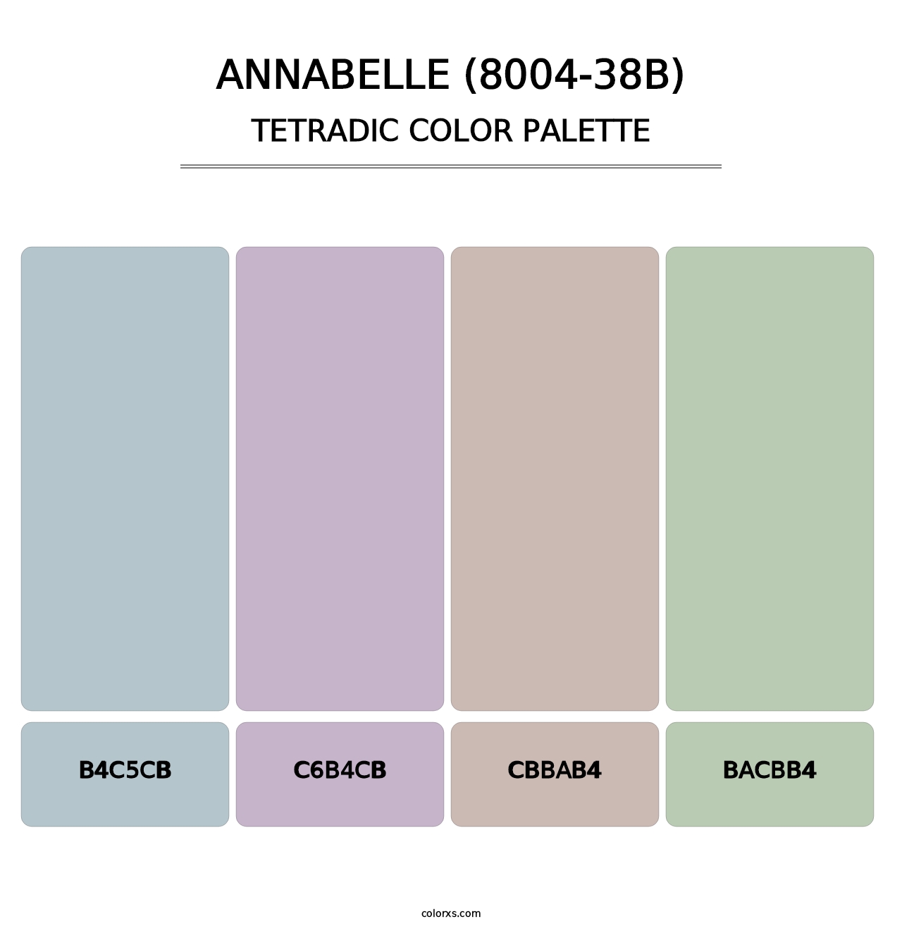 Annabelle (8004-38B) - Tetradic Color Palette