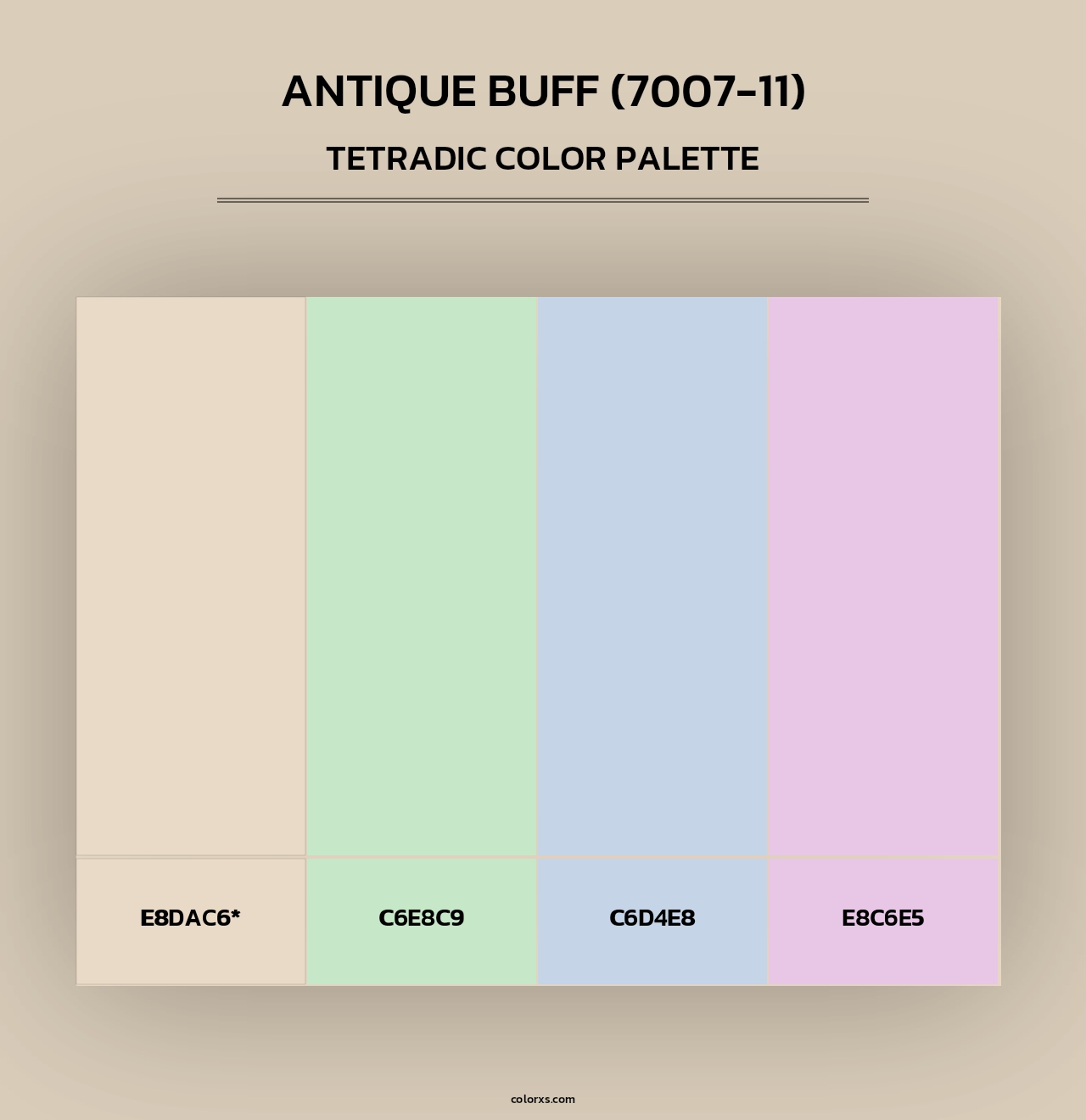Antique Buff (7007-11) - Tetradic Color Palette