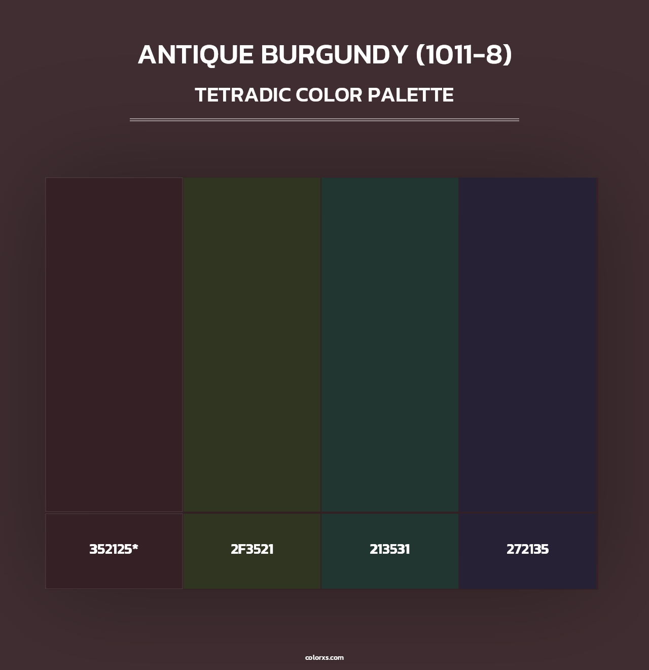 Antique Burgundy (1011-8) - Tetradic Color Palette