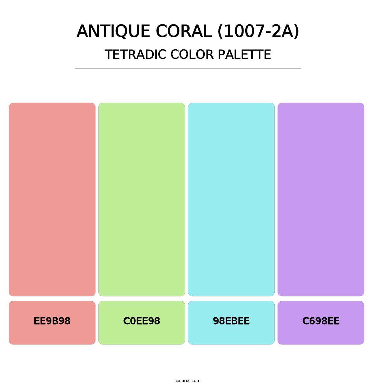 Antique Coral (1007-2A) - Tetradic Color Palette